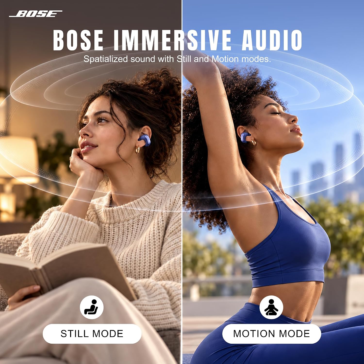 AUDÍFONOS BOSE ULTRA OPEN EARBUDS BLUETOOTH MIDNIGHT VIOLET CON ESTUCHE DE CARGA - 3