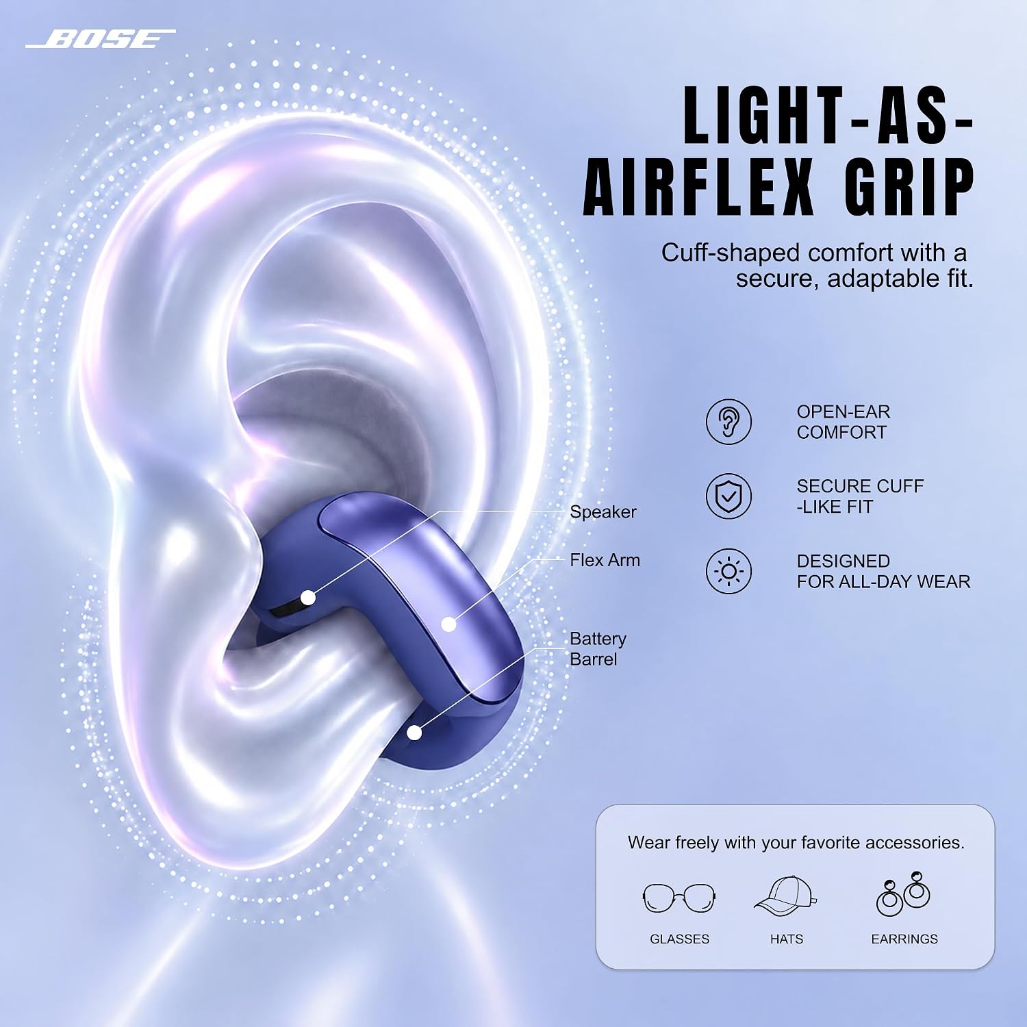 AUDÍFONOS BOSE ULTRA OPEN EARBUDS BLUETOOTH MIDNIGHT VIOLET CON ESTUCHE DE CARGA - 4