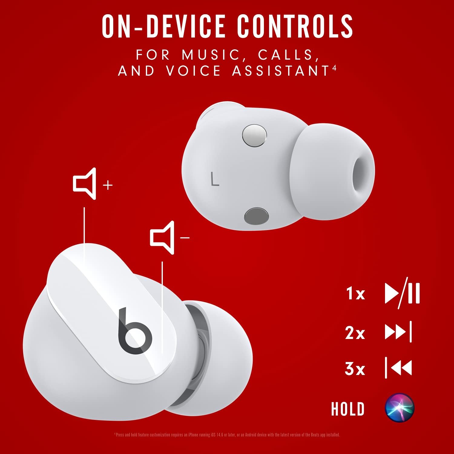 AUDÍFONOS TRUE WIRELESS BEATS STUDIO BUDS BLANCO - 4
