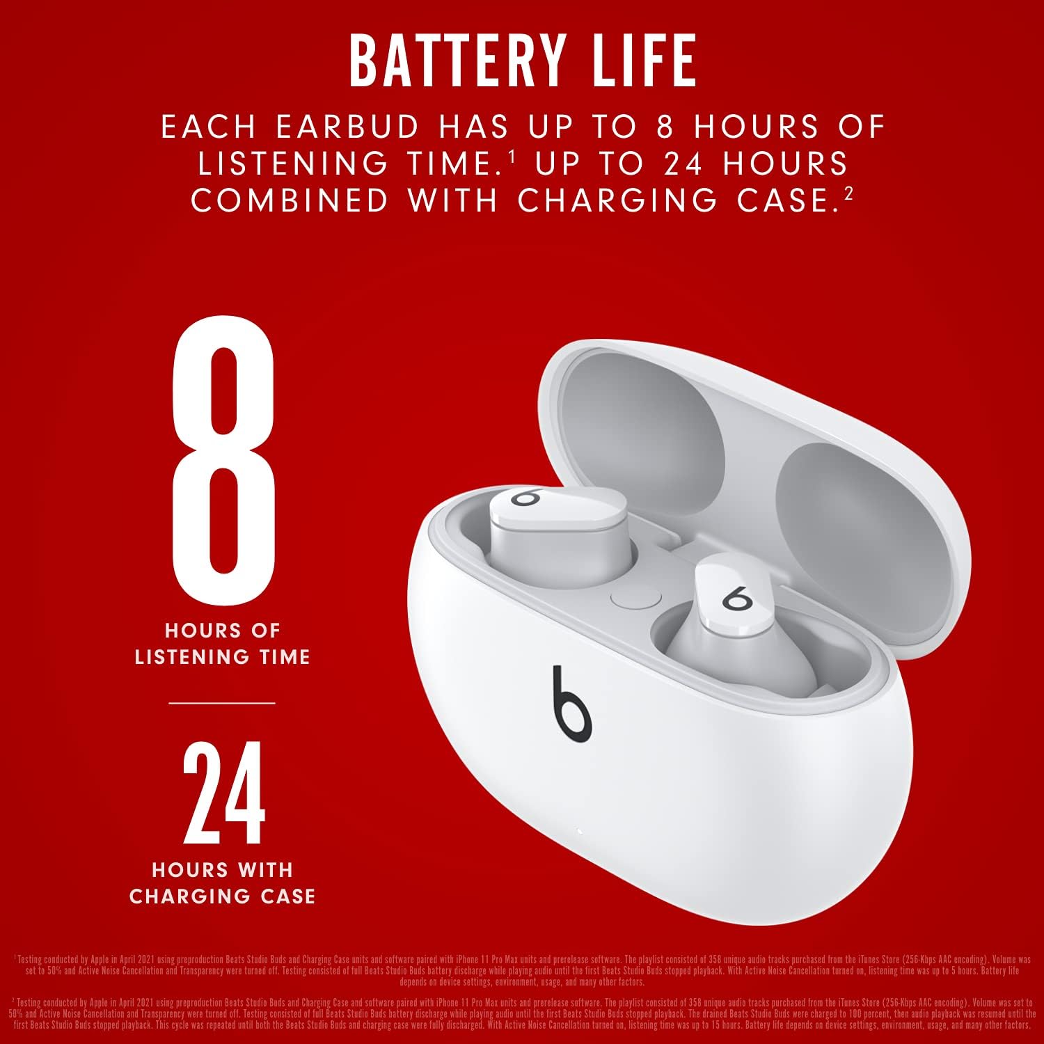 AUDÍFONOS TRUE WIRELESS BEATS STUDIO BUDS BLANCO - 5