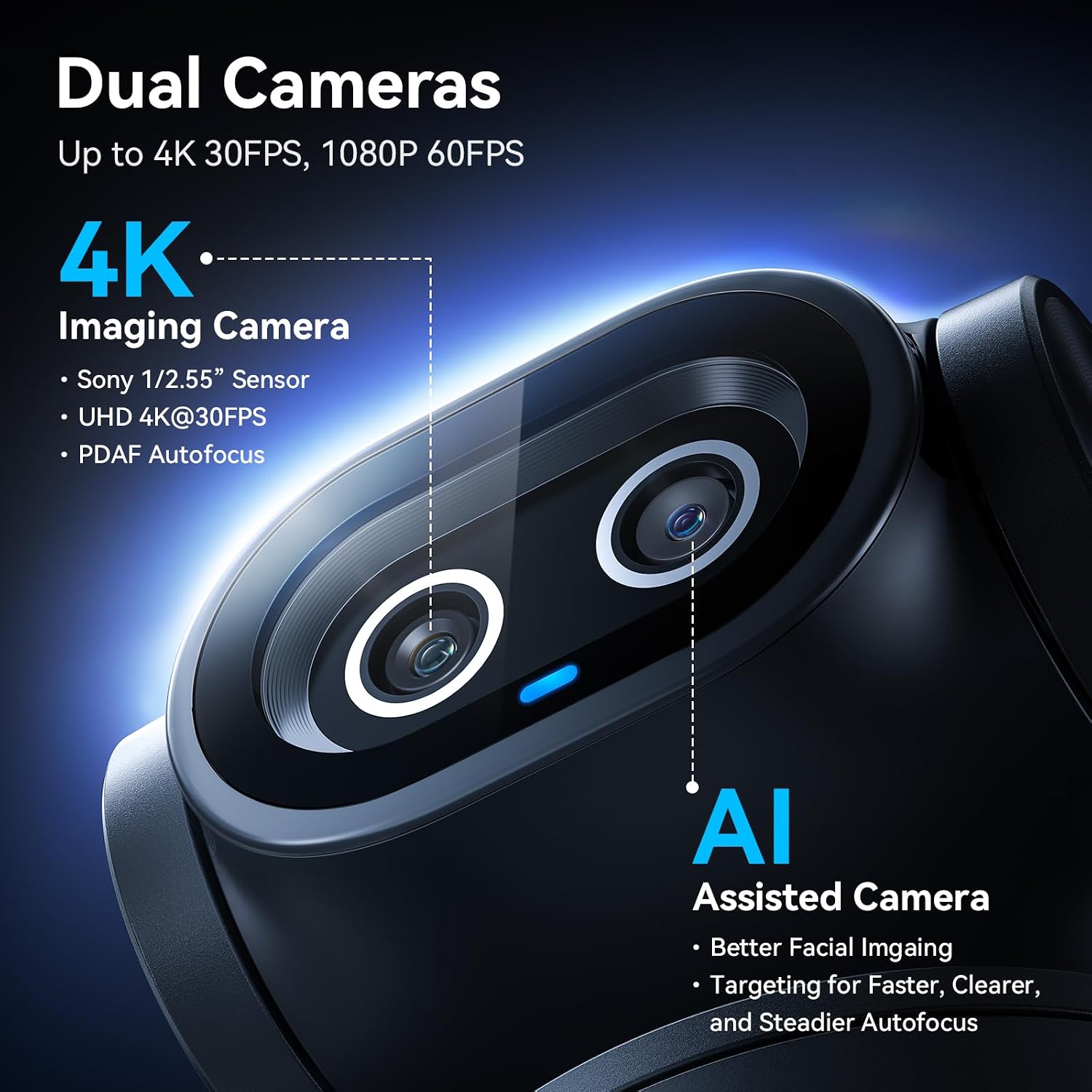 WEBCAM EMEET PIXY DUAL-CAMERA AI PTZ 4K CON SEGUIMIENTO INTELIGENTE - 2