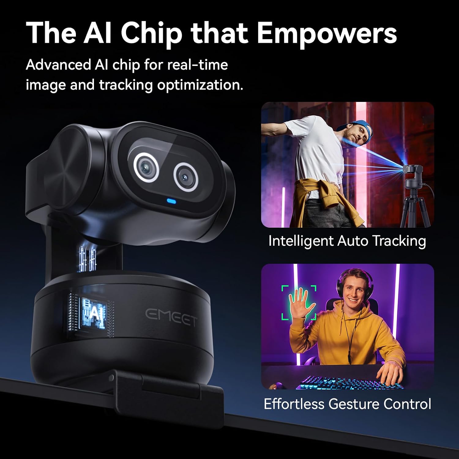 WEBCAM EMEET PIXY DUAL-CAMERA AI PTZ 4K CON SEGUIMIENTO INTELIGENTE - 3
