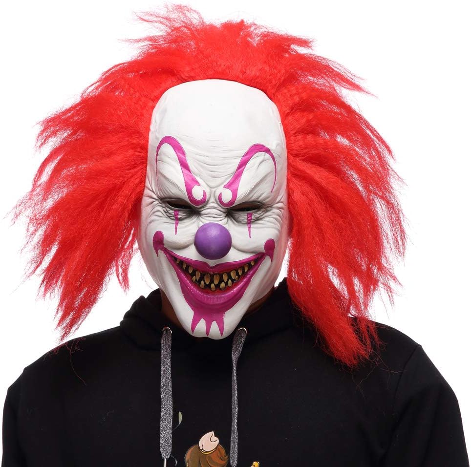 MÁSCARA DE LÁTEX PAYASO JOKER ASESINO QULIGETA PARA HALLOWEEN - 2