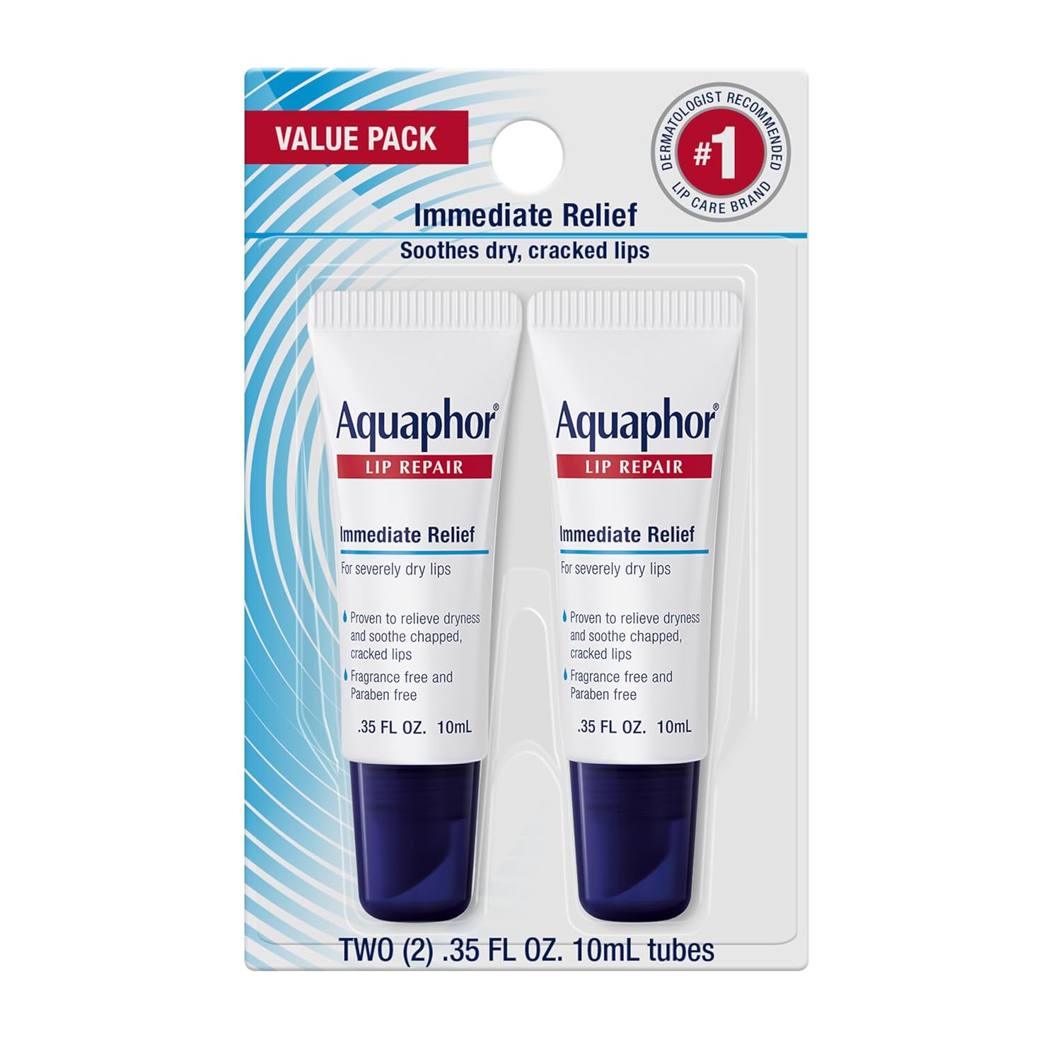 BÁLSAMO LABIAL AQUAPHOR LIP REPAIR 2 X 10 ML - 1