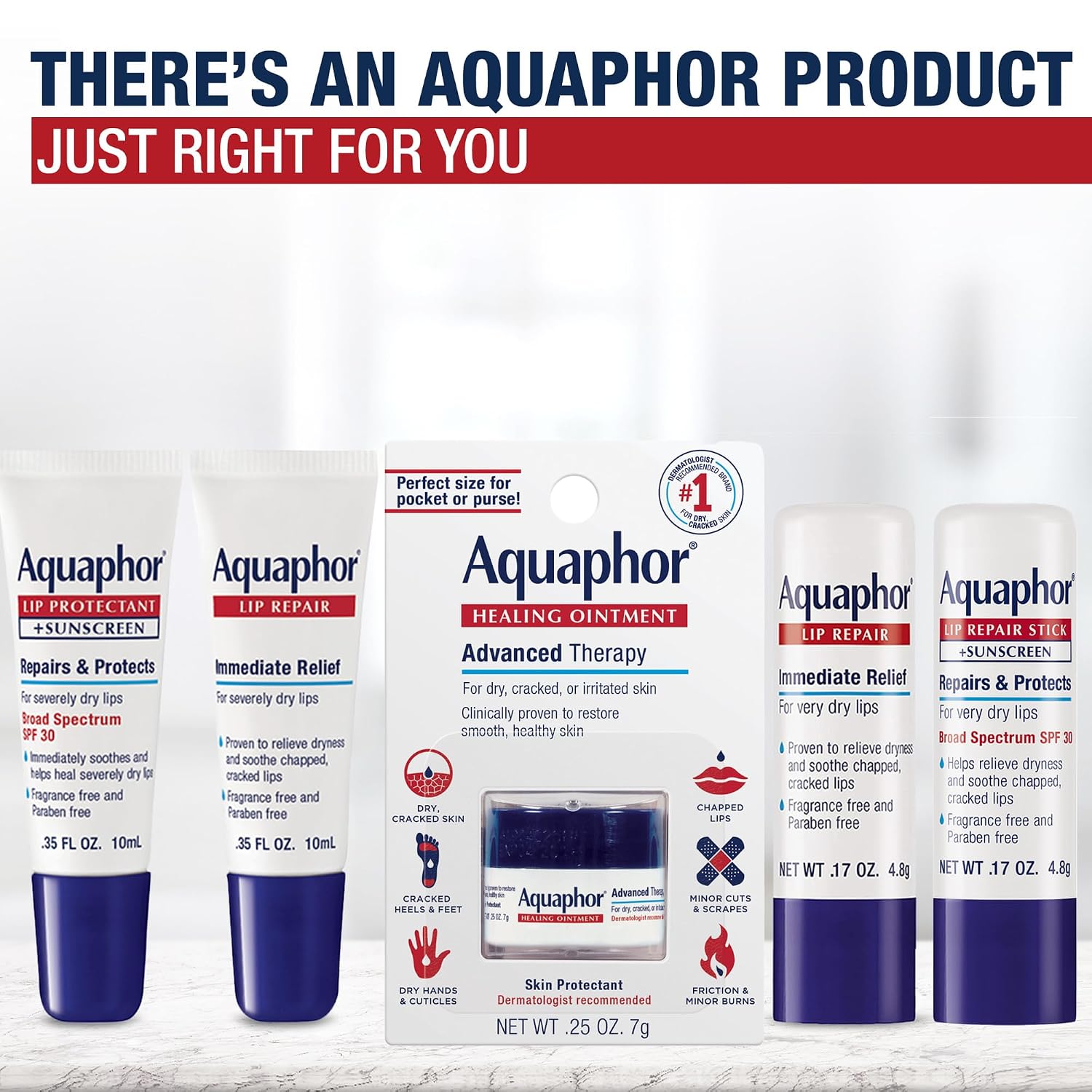 BÁLSAMO LABIAL AQUAPHOR LIP REPAIR 2 X 10 ML - 5