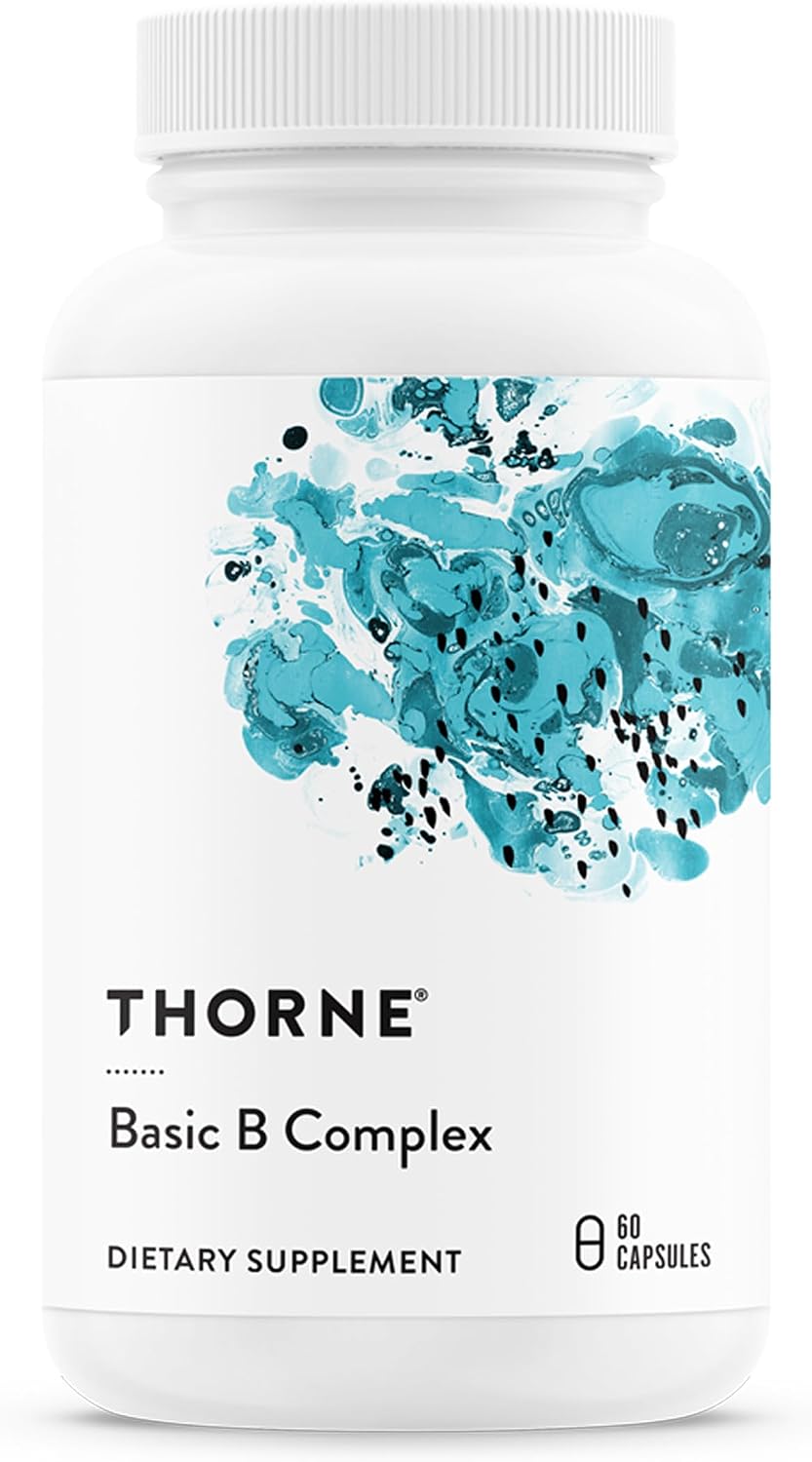 COMPLEJO B BÁSICO THORNE, 8 VITAMINAS B ACTIVAS Y COLINA, 60 CÁPSULAS - 1