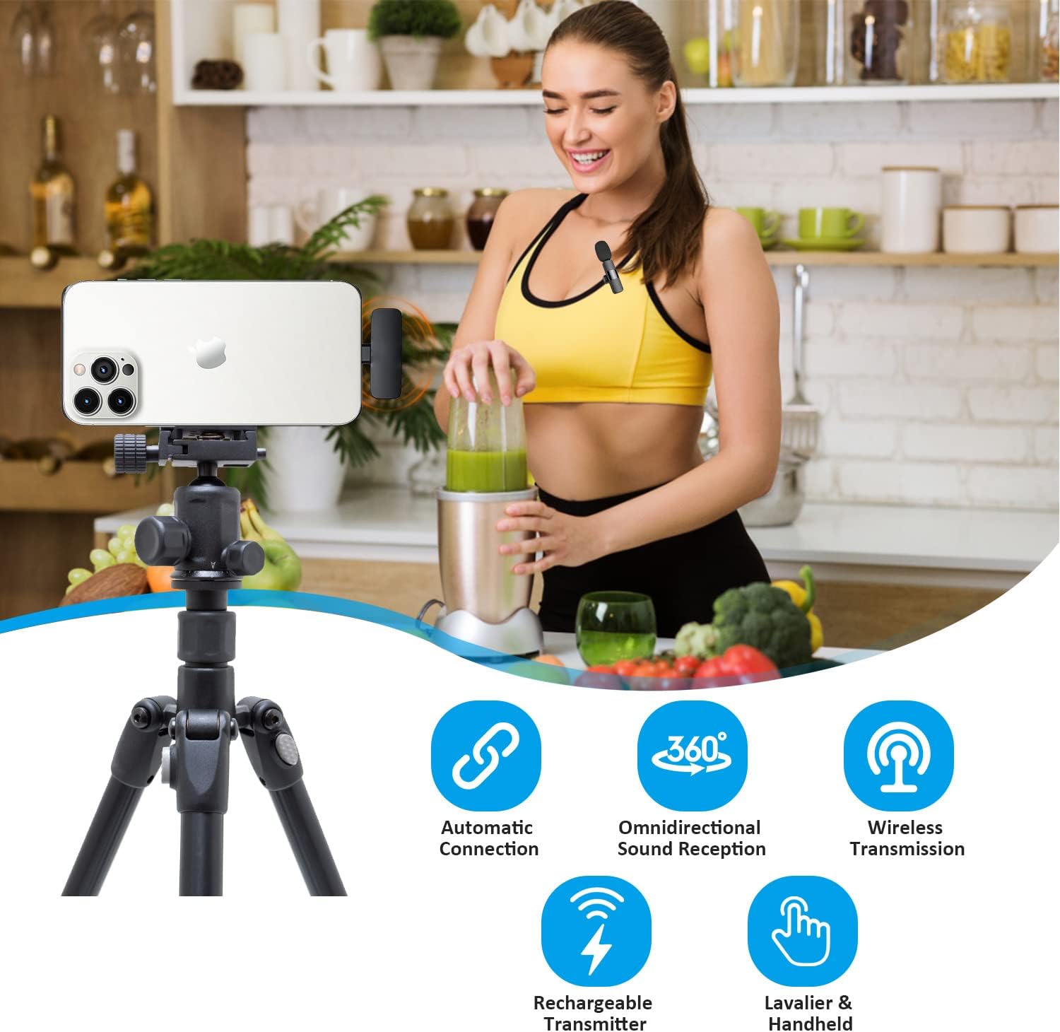 MICRÓFONO INALÁMBRICO MAYBESTA MINI PARA IPHONE CON CONECTOR LIGHTNING - 2