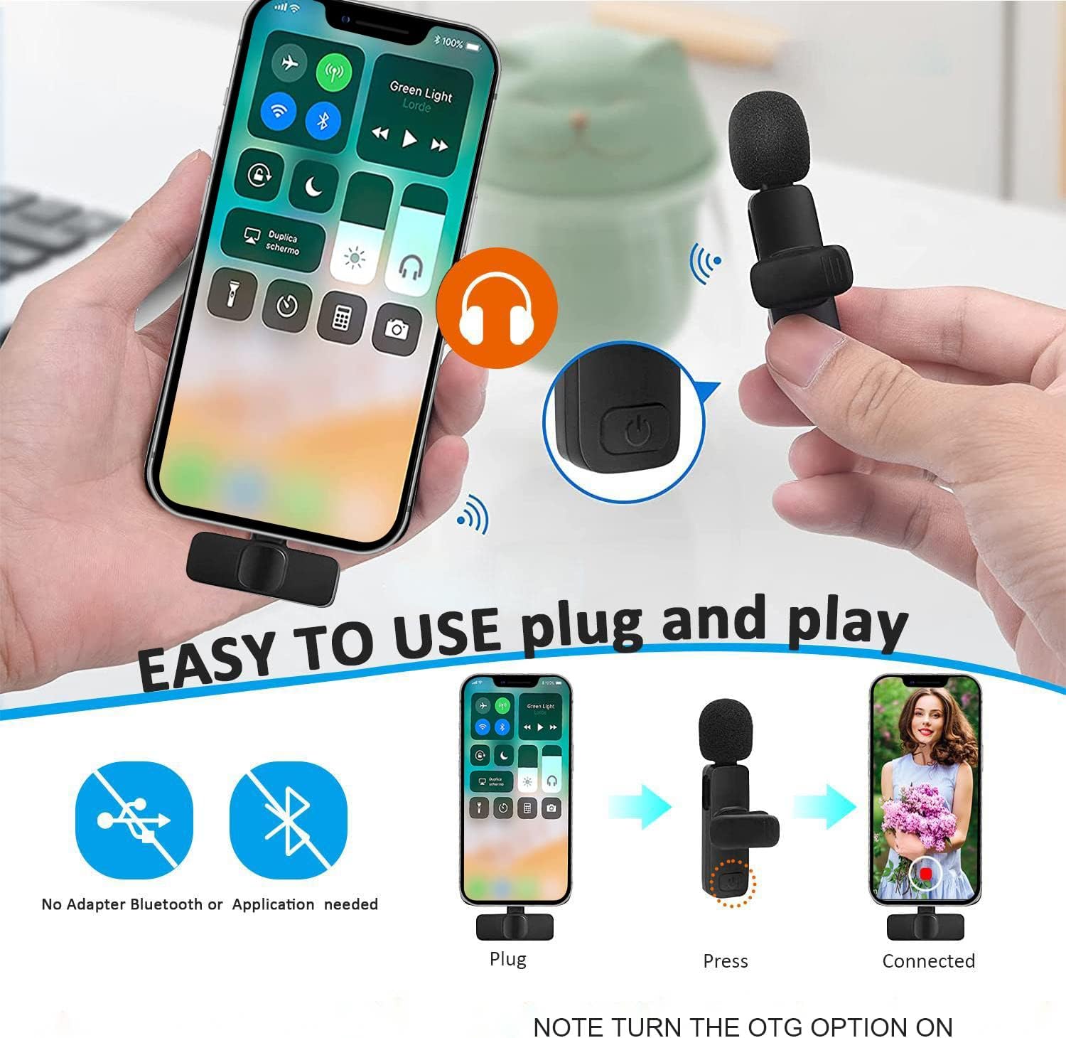 MICRÓFONO INALÁMBRICO MAYBESTA MINI PARA IPHONE CON CONECTOR LIGHTNING - 4