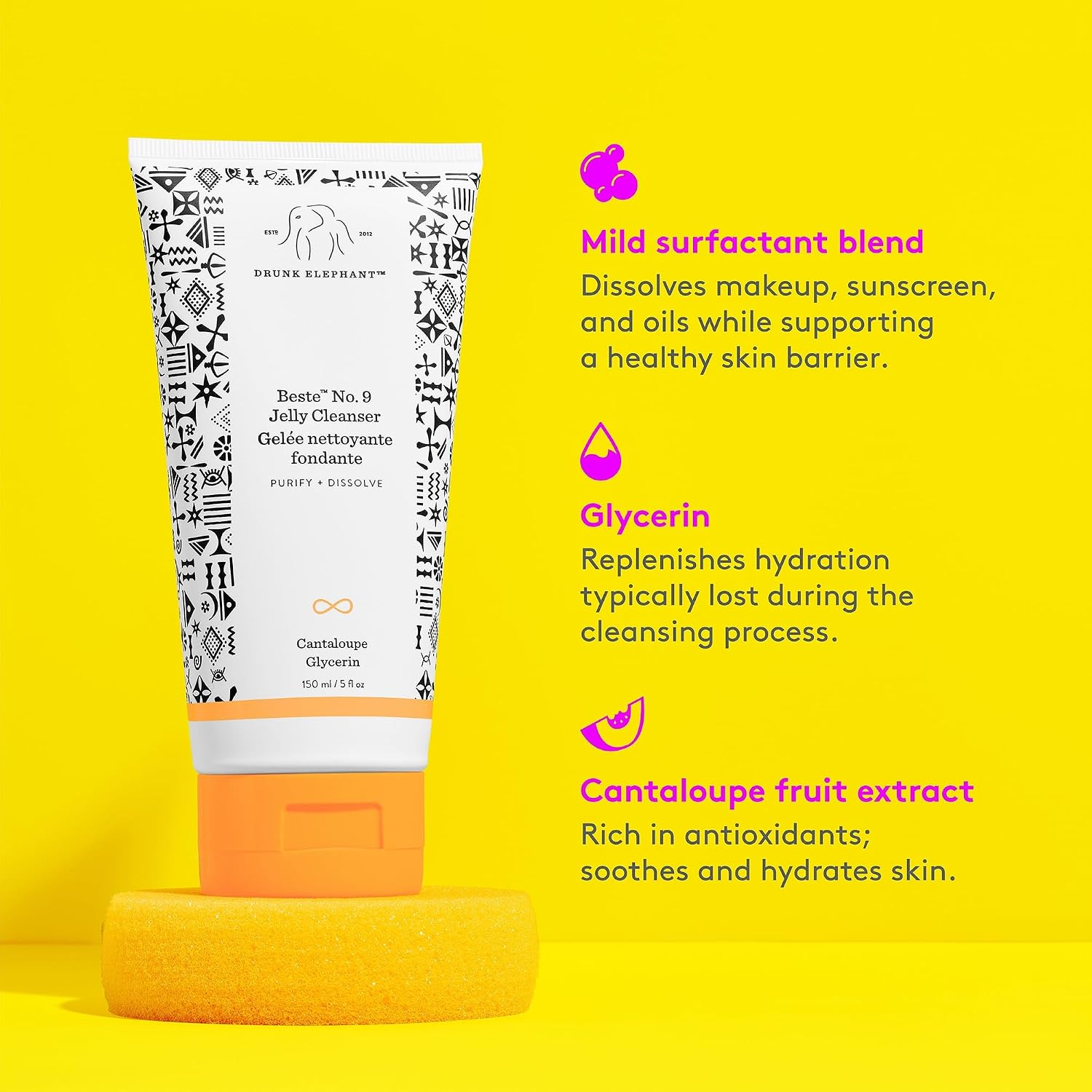 LIMPIADOR FACIAL EN GEL DRUNK ELEPHANT BESTE NO. 9 TAMAÑO VIAJE - 4