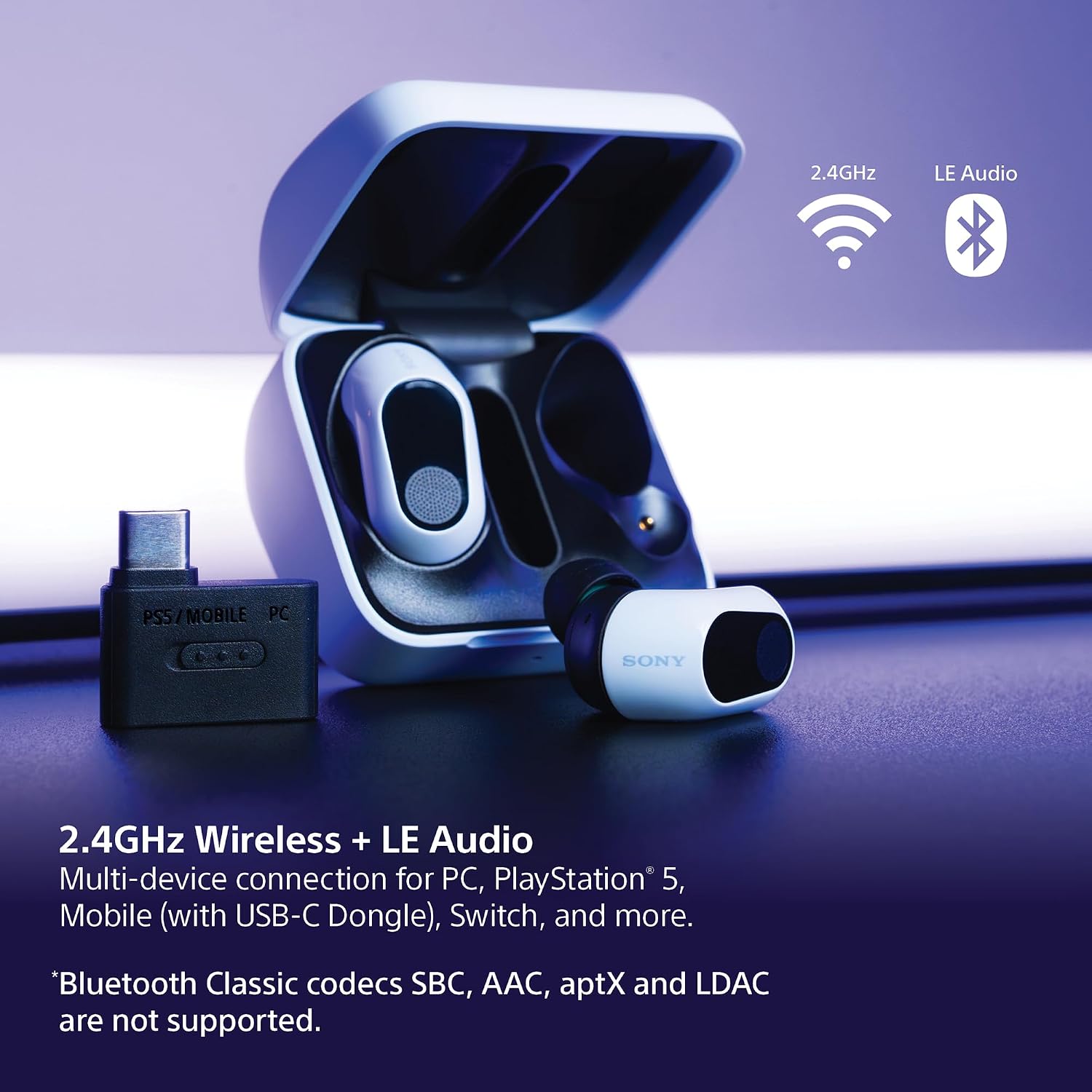 AUDÍFONOS SONY INZONE BUDS INALÁMBRICOS CON CANCELACIÓN DE RUIDO PARA GAMING, NEGRO - 5
