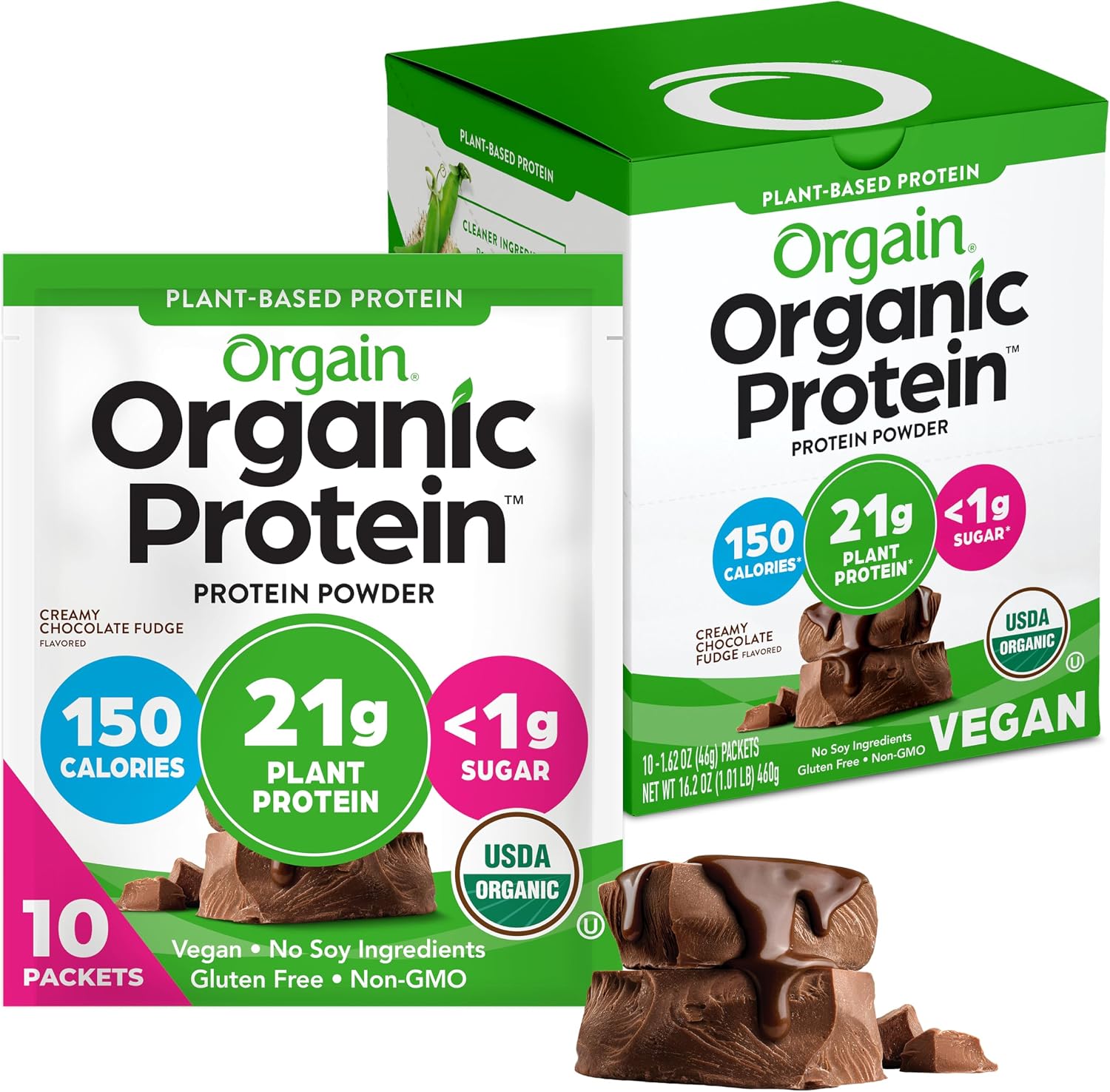 POLVO DE PROTEÍNA ORGAIN VAINILLA BEAN 21G VEGANO 2.03 LB - 1