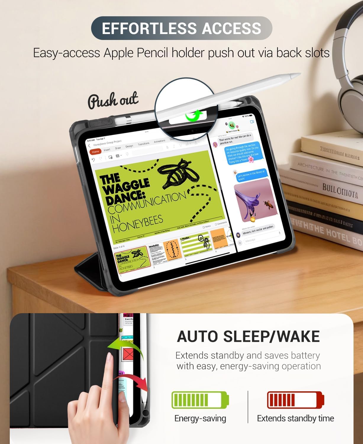 FUNDA PARA IPAD COBAK A16 11ª GENERACIÓN Y 10ª GENERACIÓN NEGRA - 5