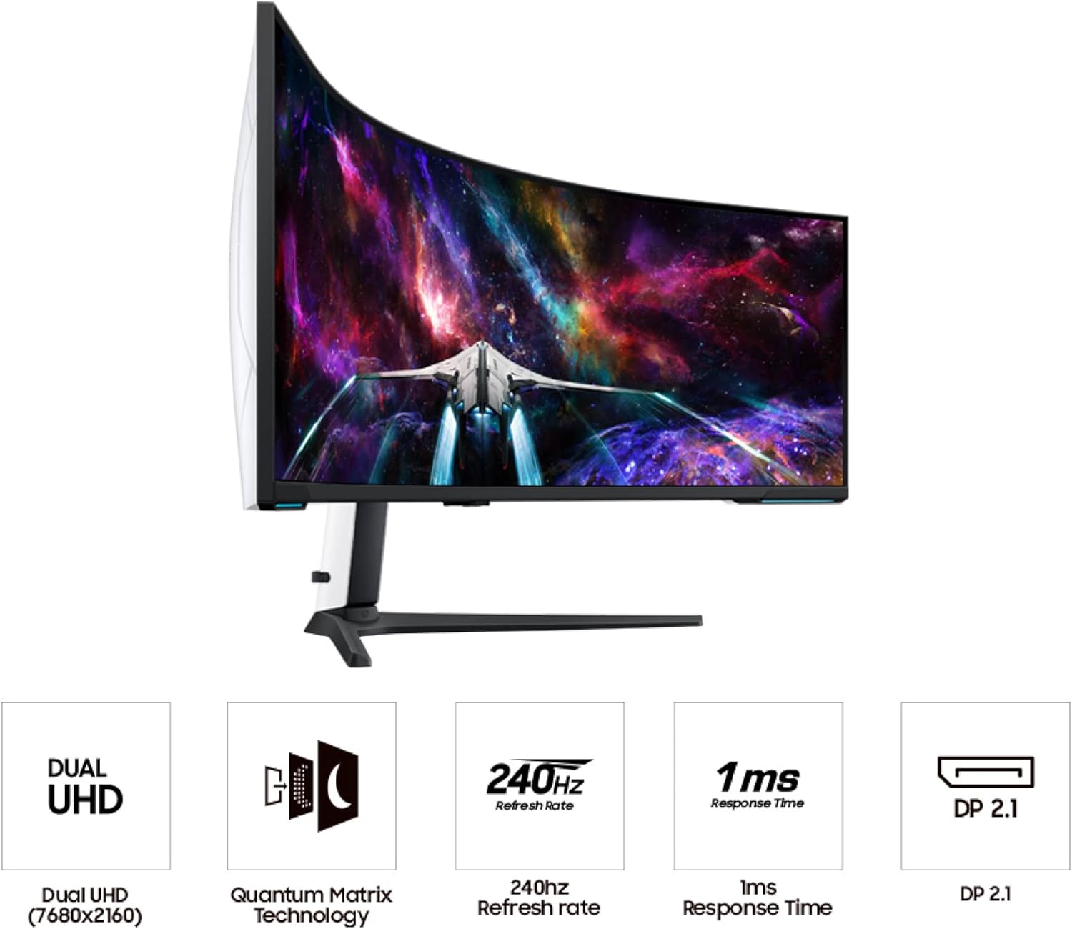 MONITOR CURVO SAMSUNG ODYSSEY NEO G9 G95NC 57 PULGADAS DUAL 4K UHD - 3