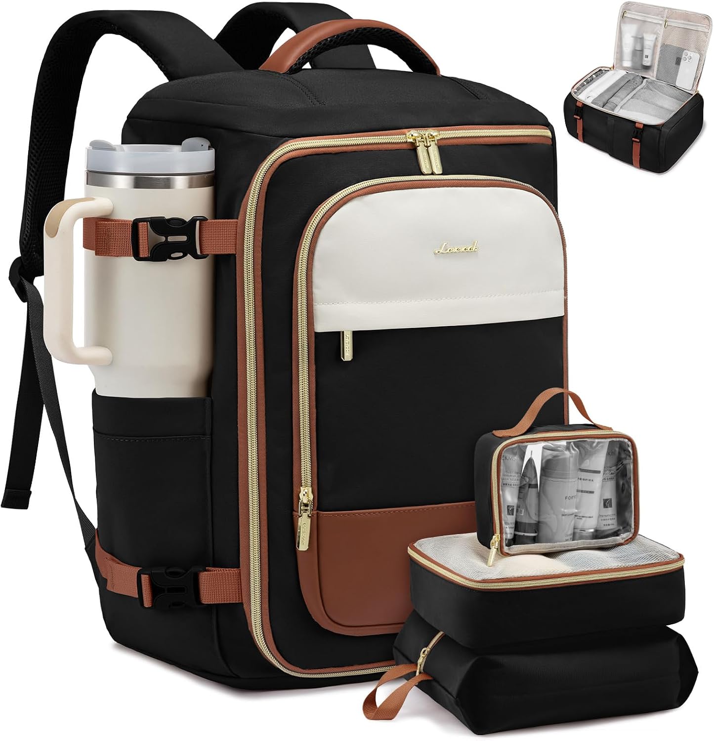 MOCHILA DE VIAJE LOVEVOOK 40L CON COMPARTIMENTOS Y RESISTENTE AL AGUA PARA LAPTOP 17 PULGADAS - 1
