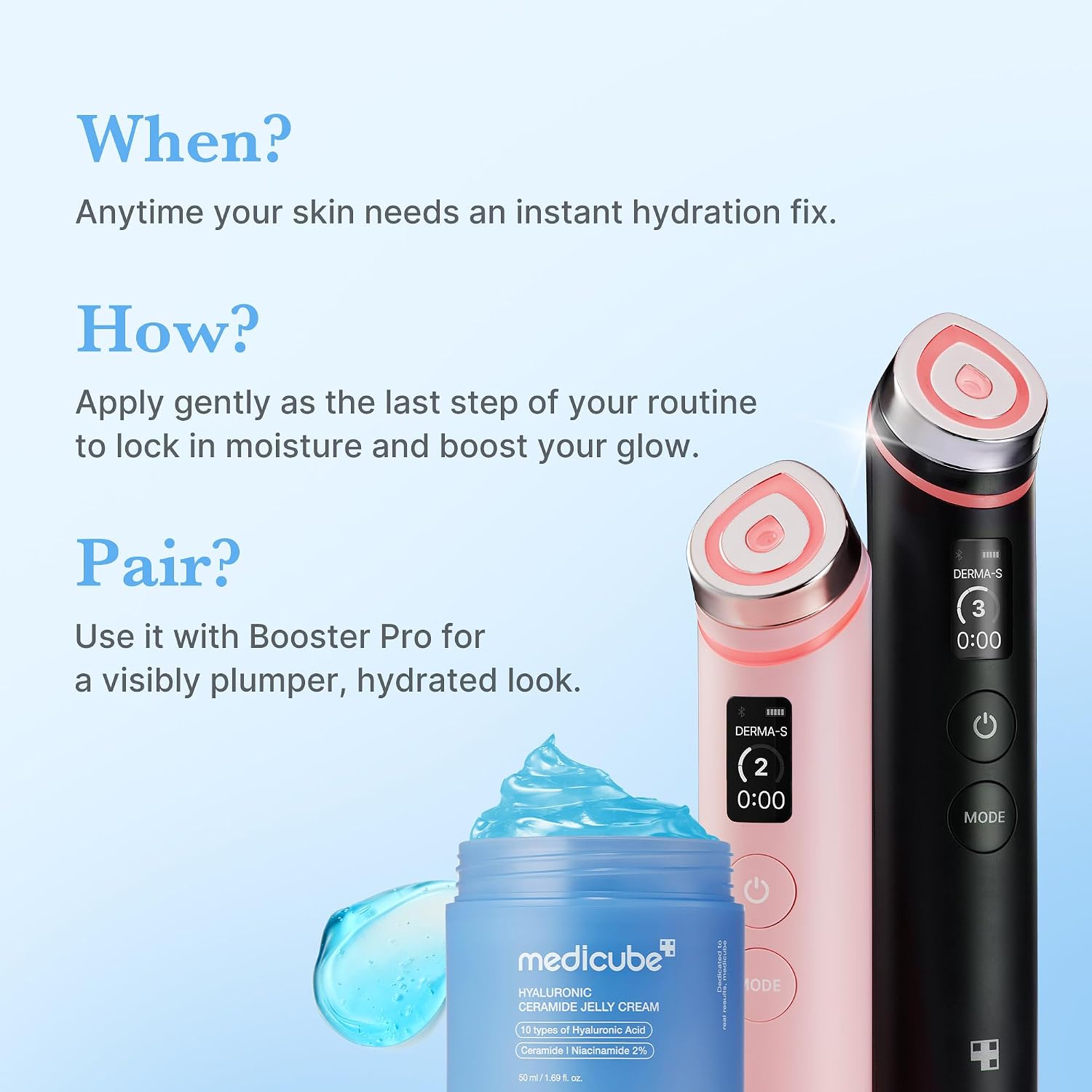 DISPOSITIVO REAFIRMANTE MEDICUBE BOOSTER PRO X2 WHITE CON CREMA HYALURONIC JELLY - 4