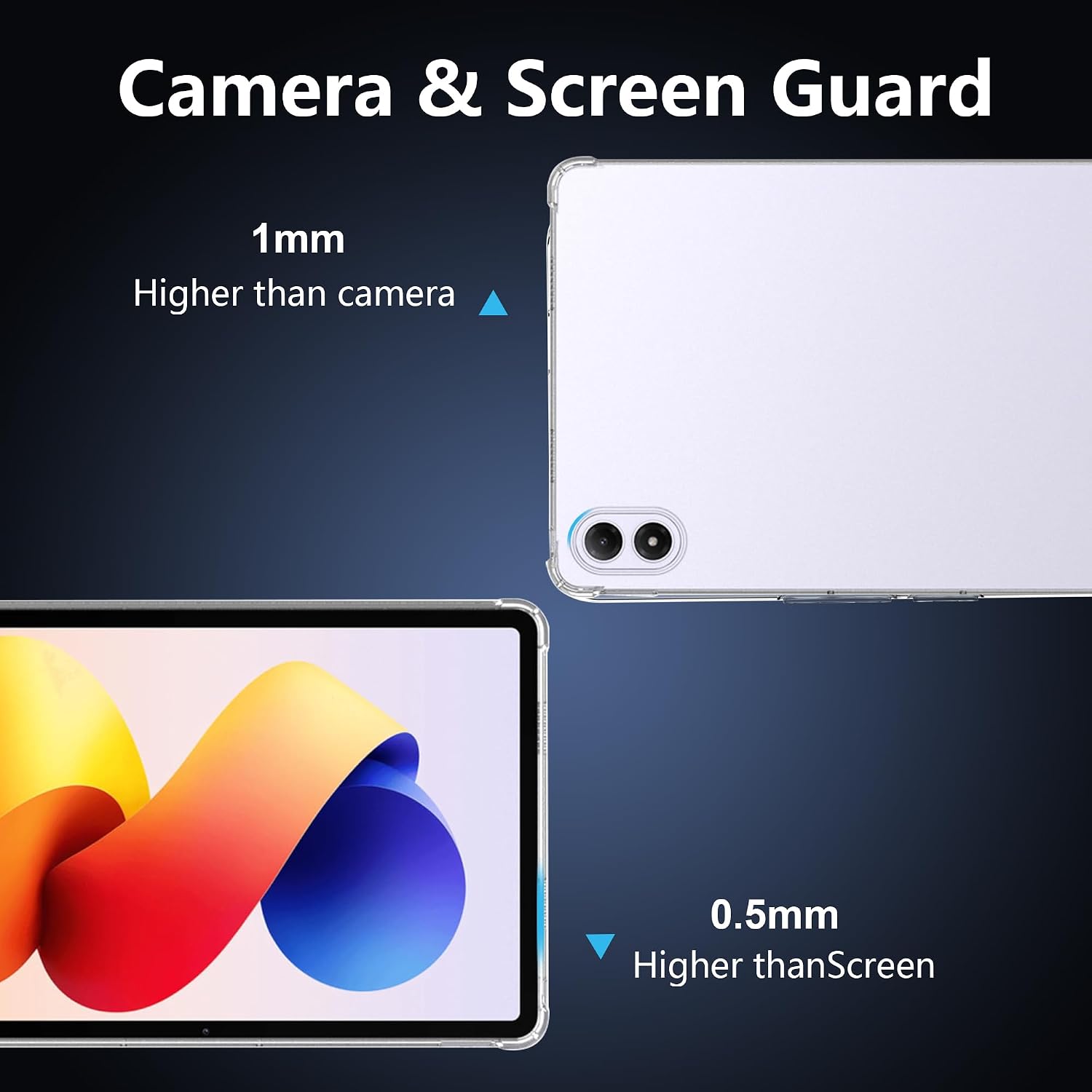 FUNDA PARA REDMI PAD 2 PRO 12.1 SUTTKUE TPU TRANSPARENTE - 5