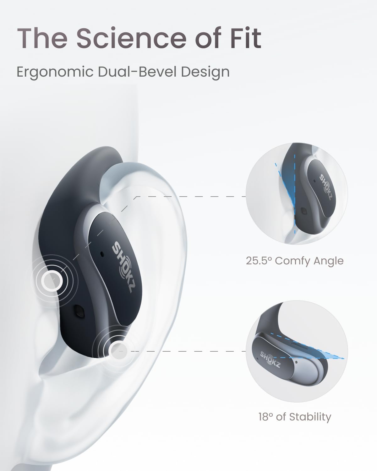 AUDÍFONOS SHOKZ OPENFIT AIR TRUE WIRELESS NEGRO - 4