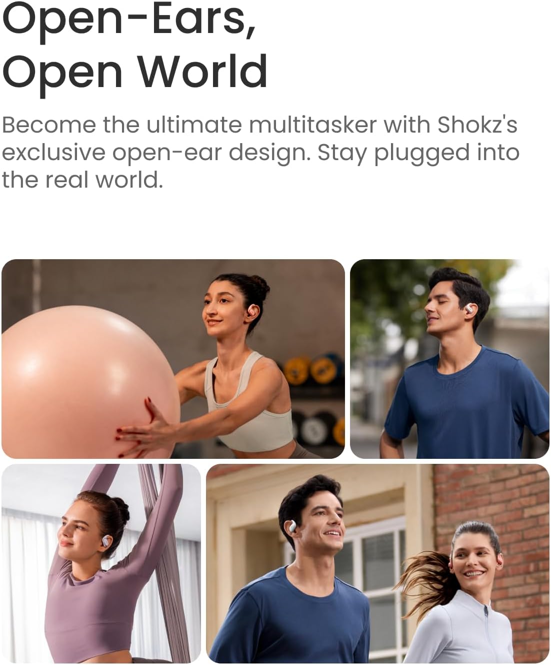 AUDÍFONOS SHOKZ OPENFIT AIR TRUE WIRELESS NEGRO - 5