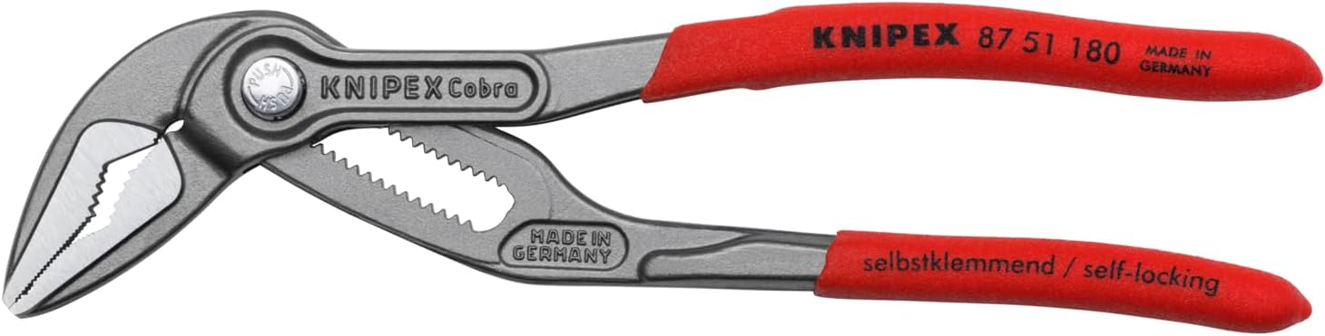 ALICATE KNIPEX 87 51 180 COBRA® ES 7-1/4 PULG CAPACIDAD 1-1/4 PULG - 1