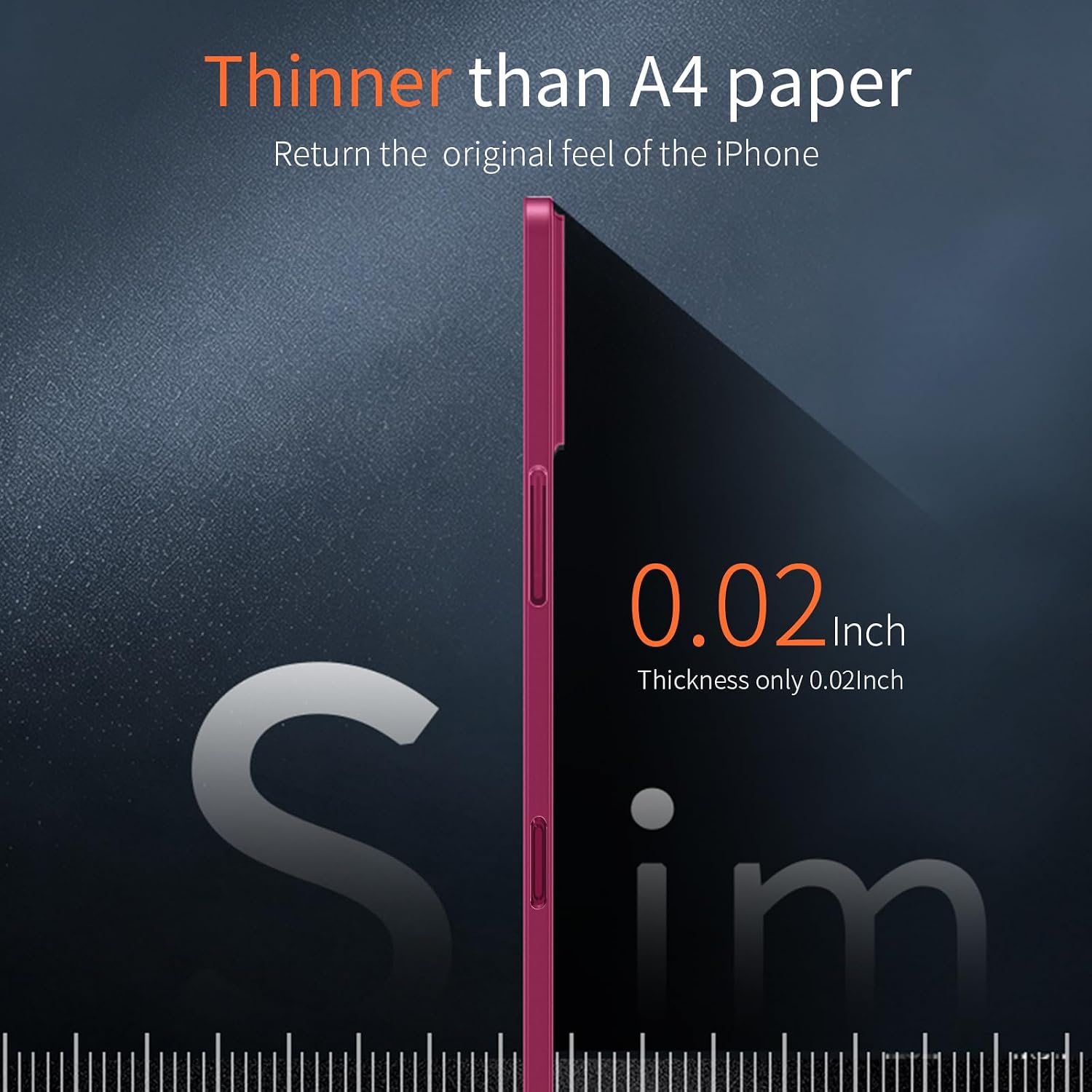FUNDA PARA IPHONE 18 PRO IHAITUN SLIM 0.2MM VINO - 2