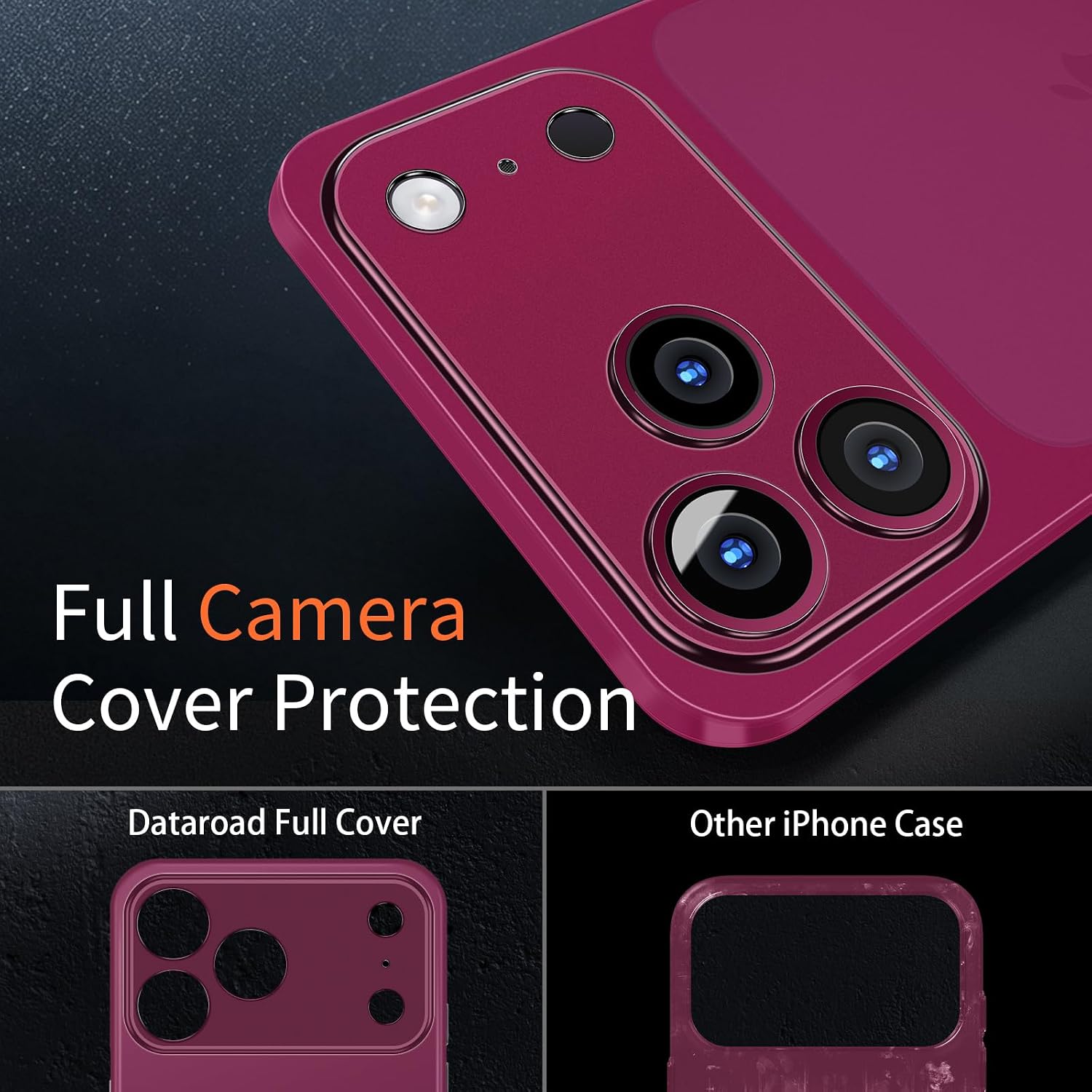 FUNDA PARA IPHONE 18 PRO IHAITUN SLIM 0.2MM VINO - 3