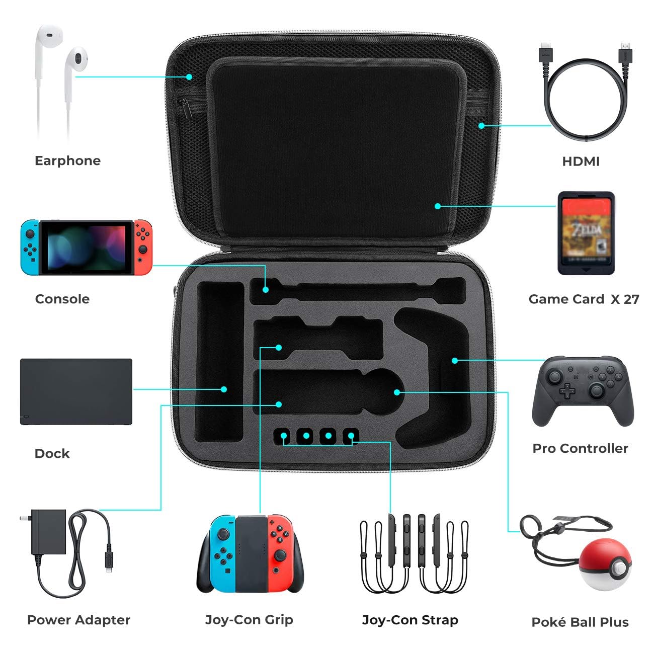 ESTUCHE RÍGIDO MUMBA DELUXE PARA NINTENDO SWITCH 1 Y OLED VERSIÓN MAX - 2