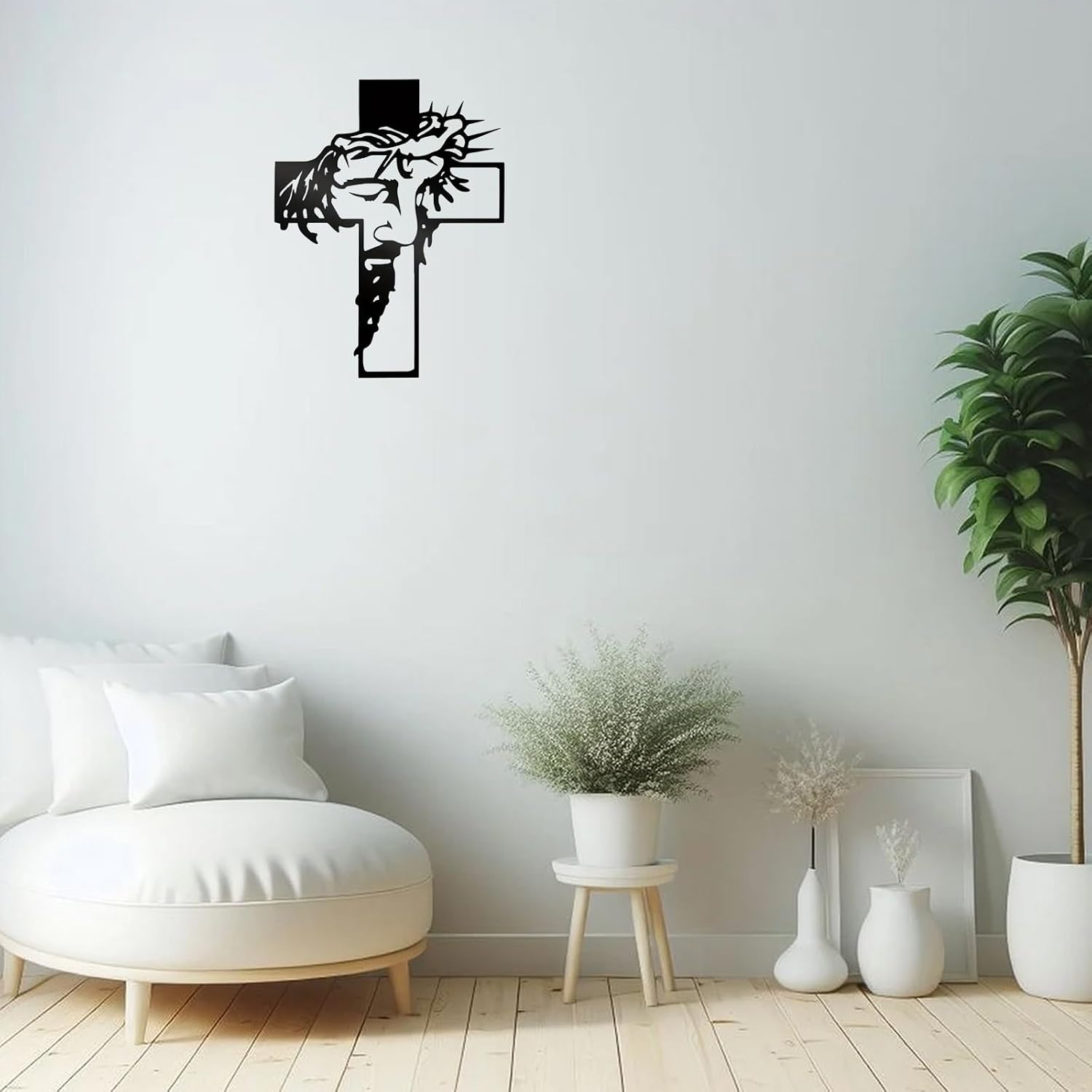 ADORNO DE PARED CRUCIFIJO SEMMGO JESÚS NEGRO 32X25 CM - 2