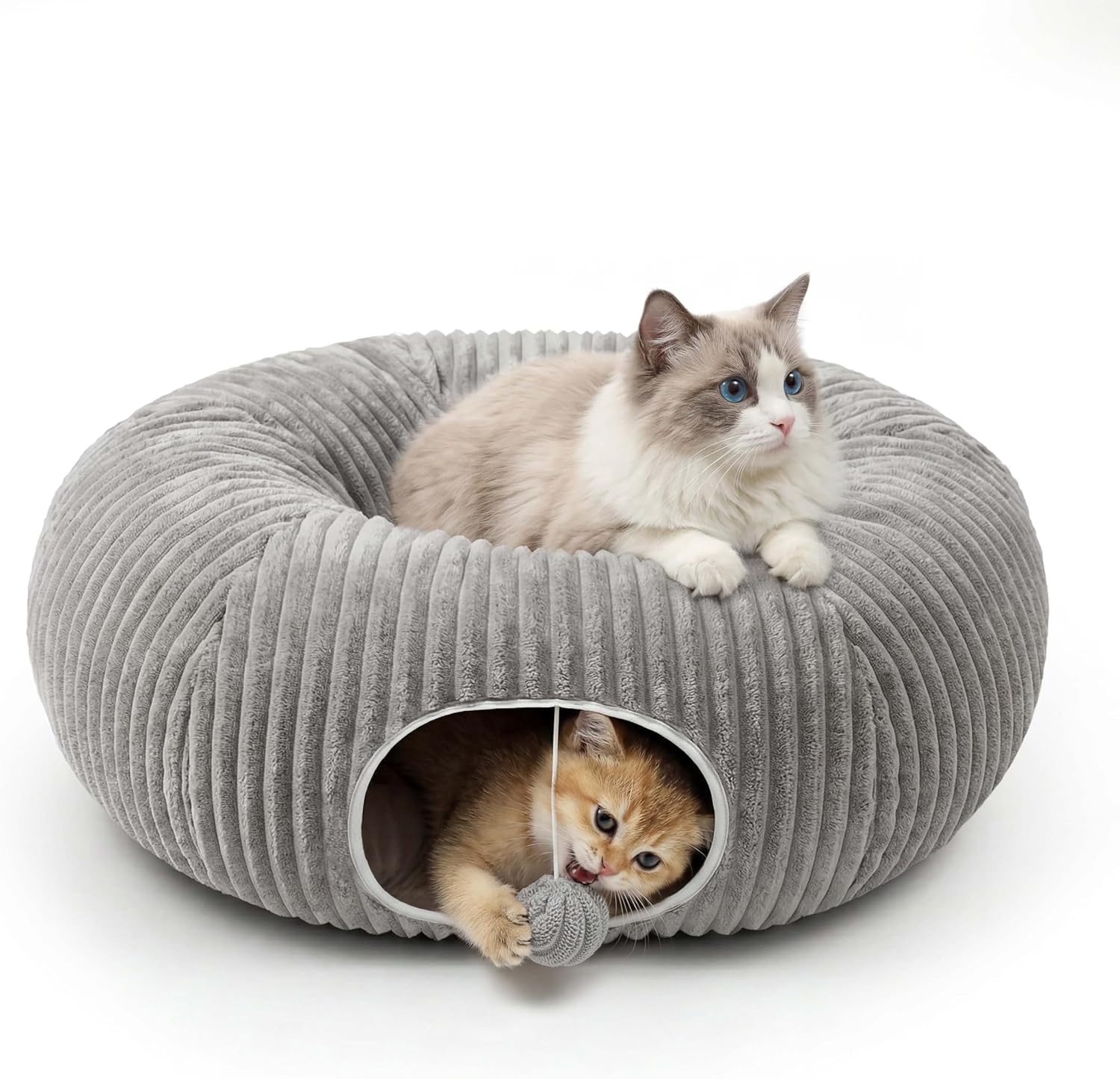 TÚNEL CAMA PARA GATOS MOYMO GRIS - 1