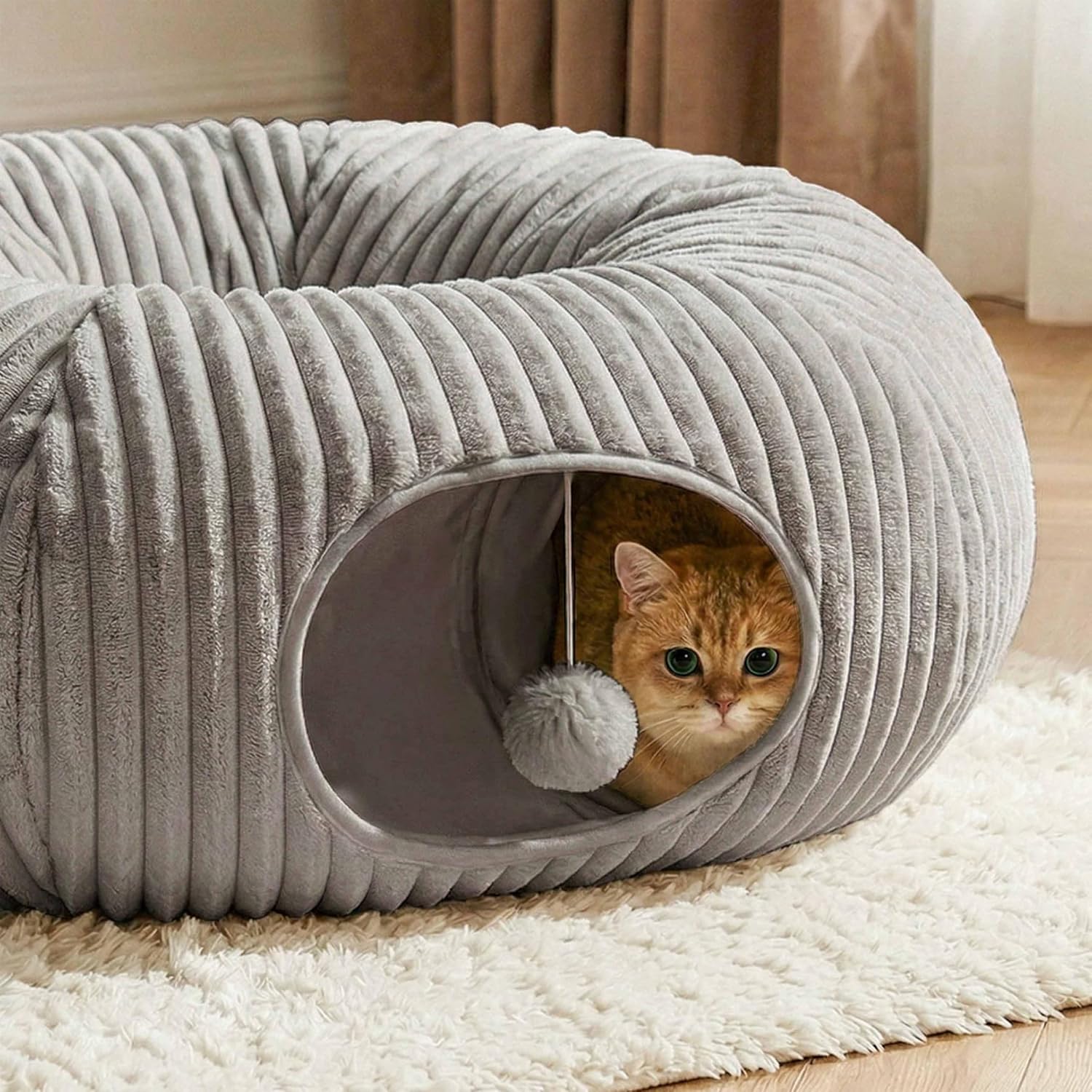 TÚNEL CAMA PARA GATOS MOYMO GRIS - 3