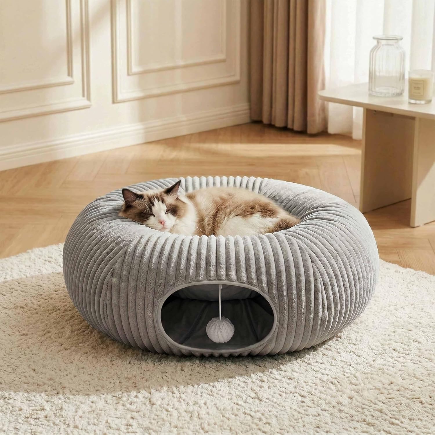 TÚNEL CAMA PARA GATOS MOYMO GRIS - 4