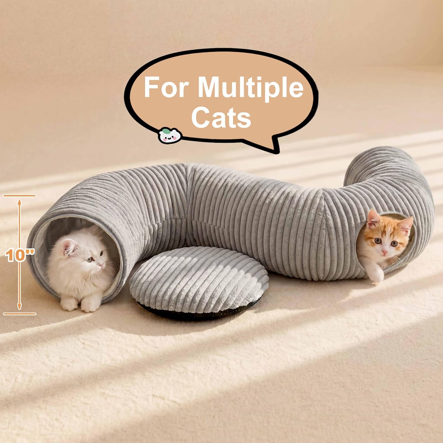 TÚNEL CAMA PARA GATOS MOYMO GRIS - 5