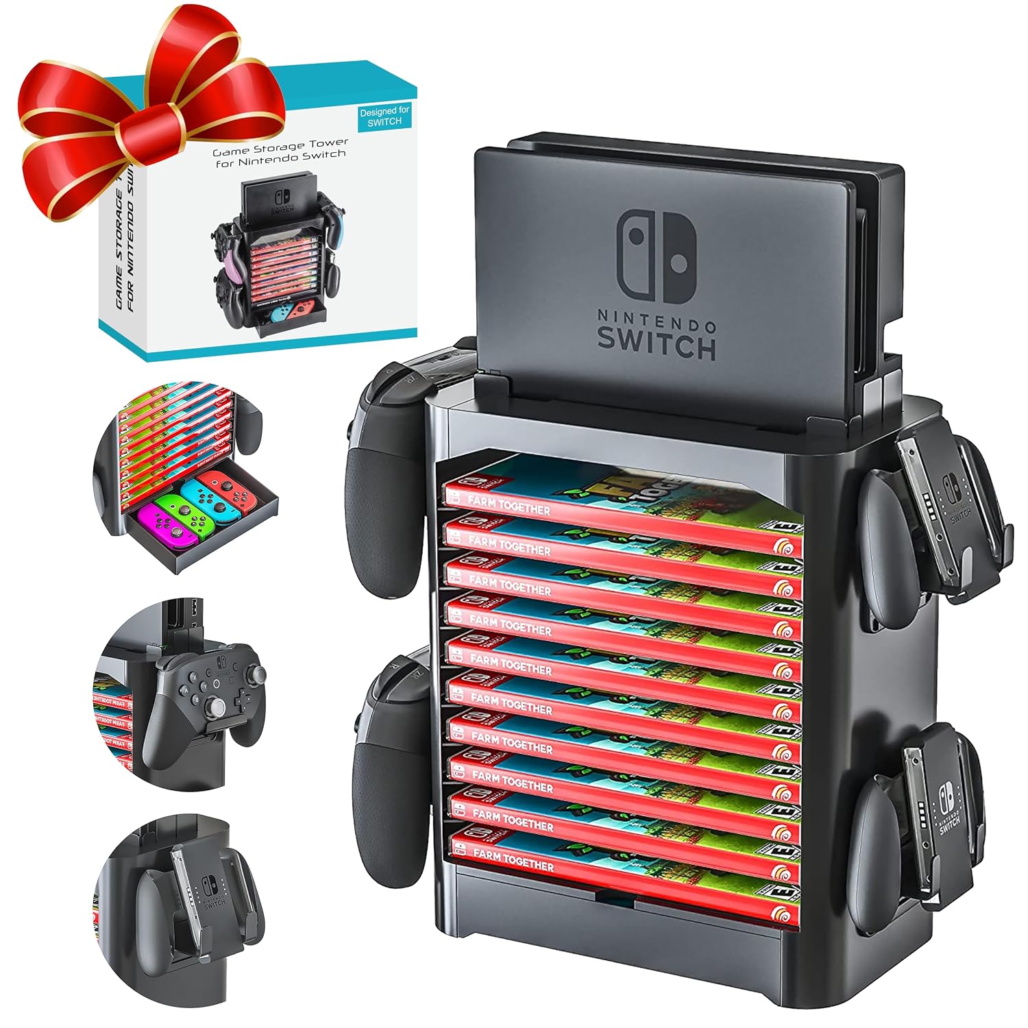 SOPORTE PARA JUEGOS NINTENDO SWITCH SKYWIN BLANCO - 1