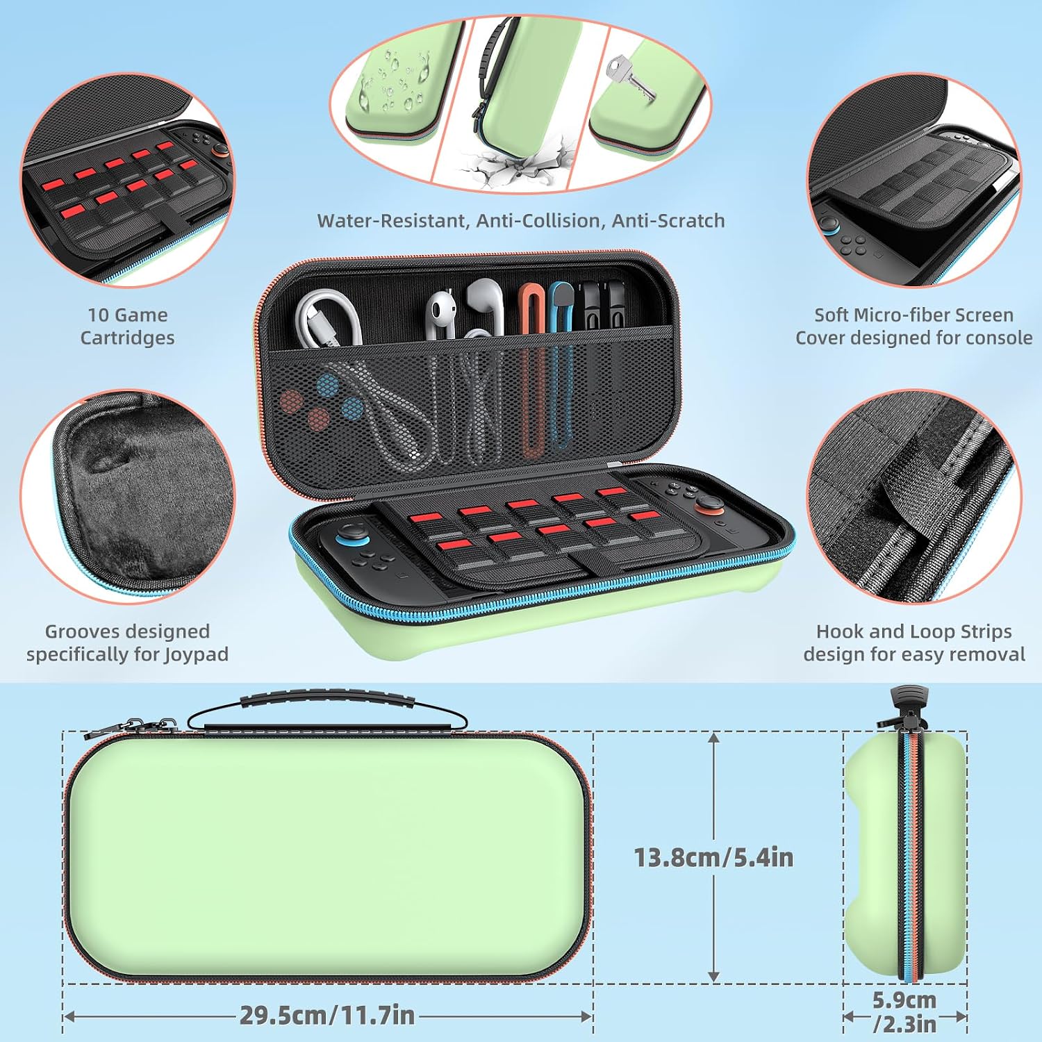 KIT DE ACCESORIOS MENEEA 20 EN 1 PARA NINTENDO SWITCH 2 VERDE - 3