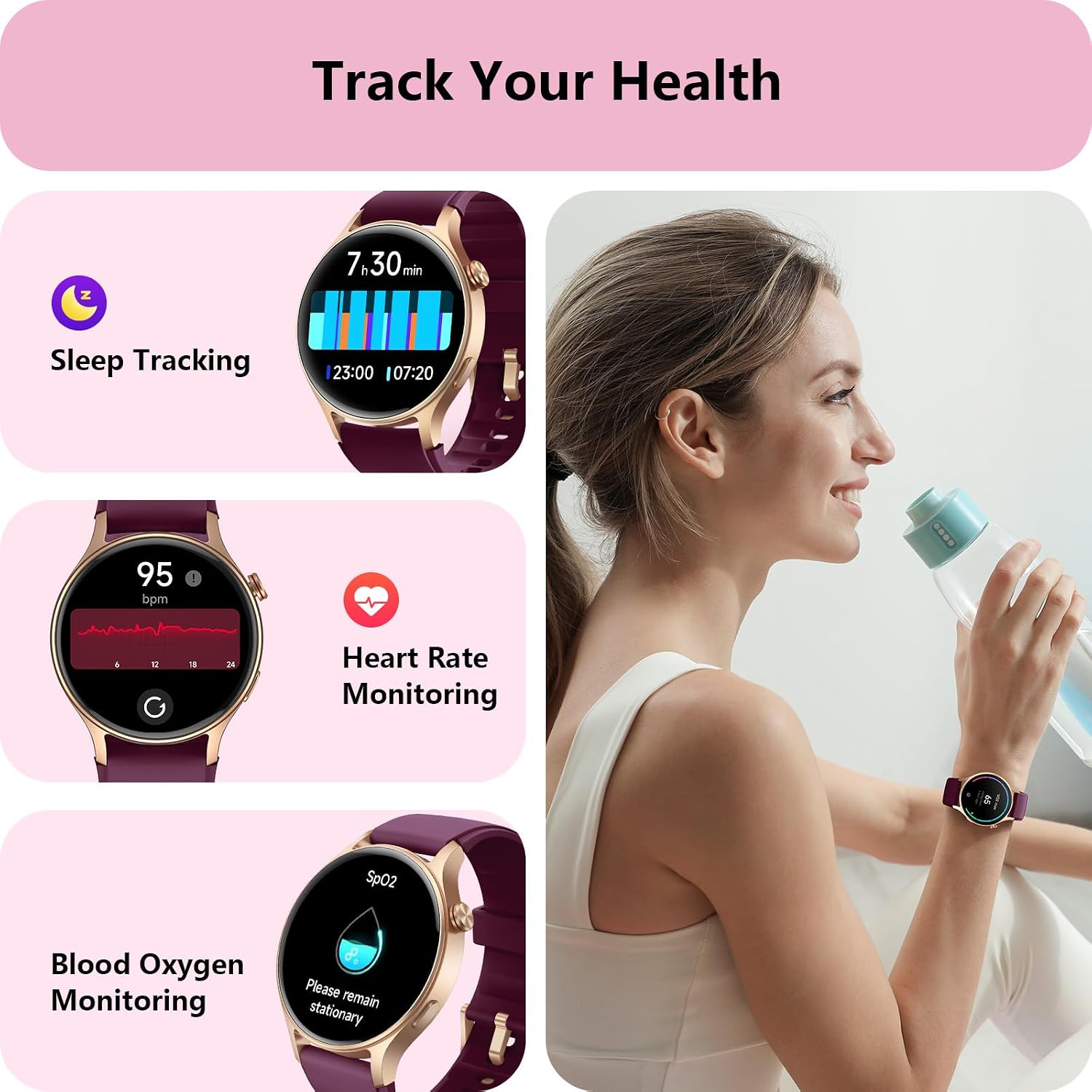 SMARTWATCH AEAC DEEP PURPLE S/M/L PANTALLA AMOLED 1.32' - 2