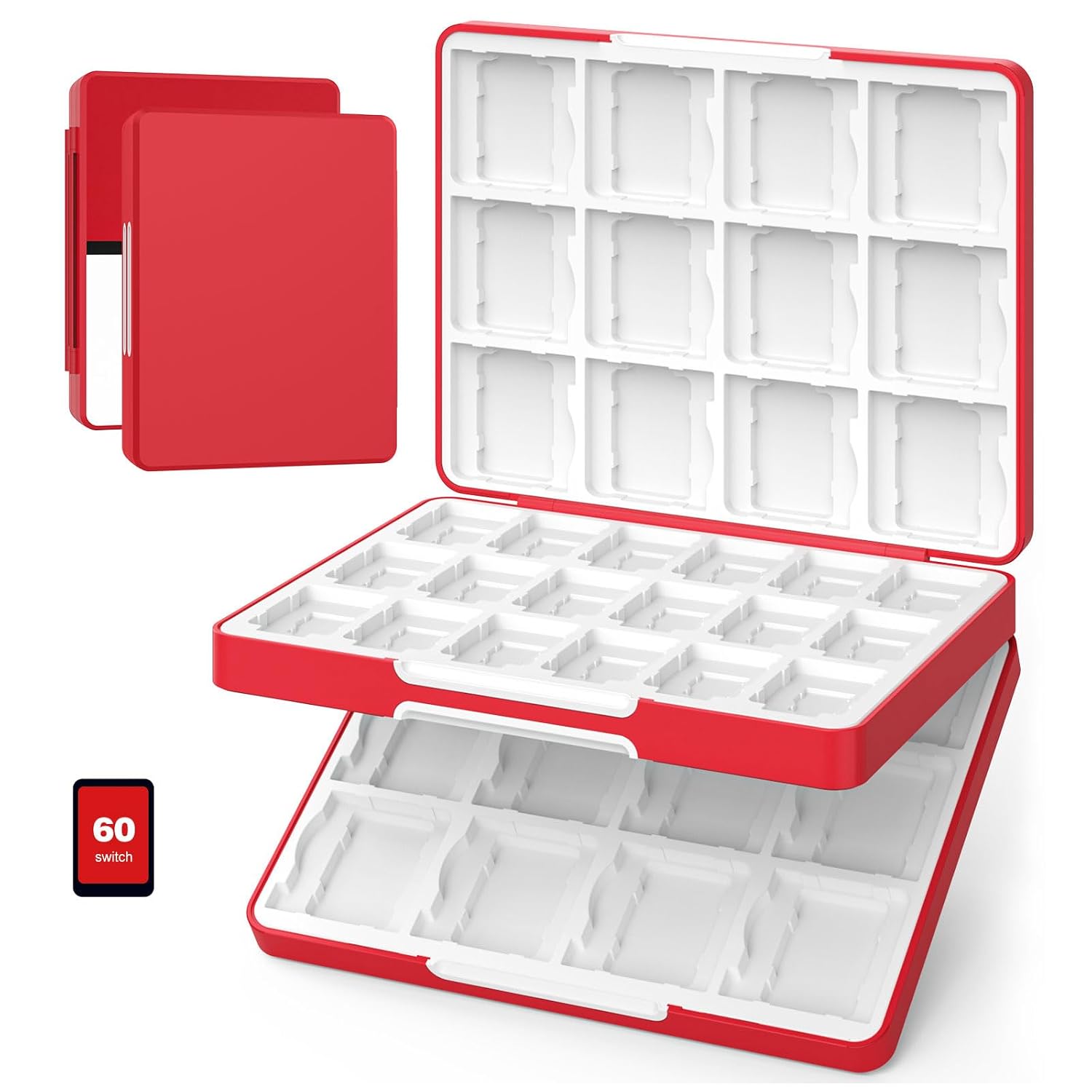 ESTUCHE PARA 60 TARJETAS DE JUEGO MOKO COMPATIBLE CON NINTENDO SWITCH 2/OLED/3DS/3DSXL - 1