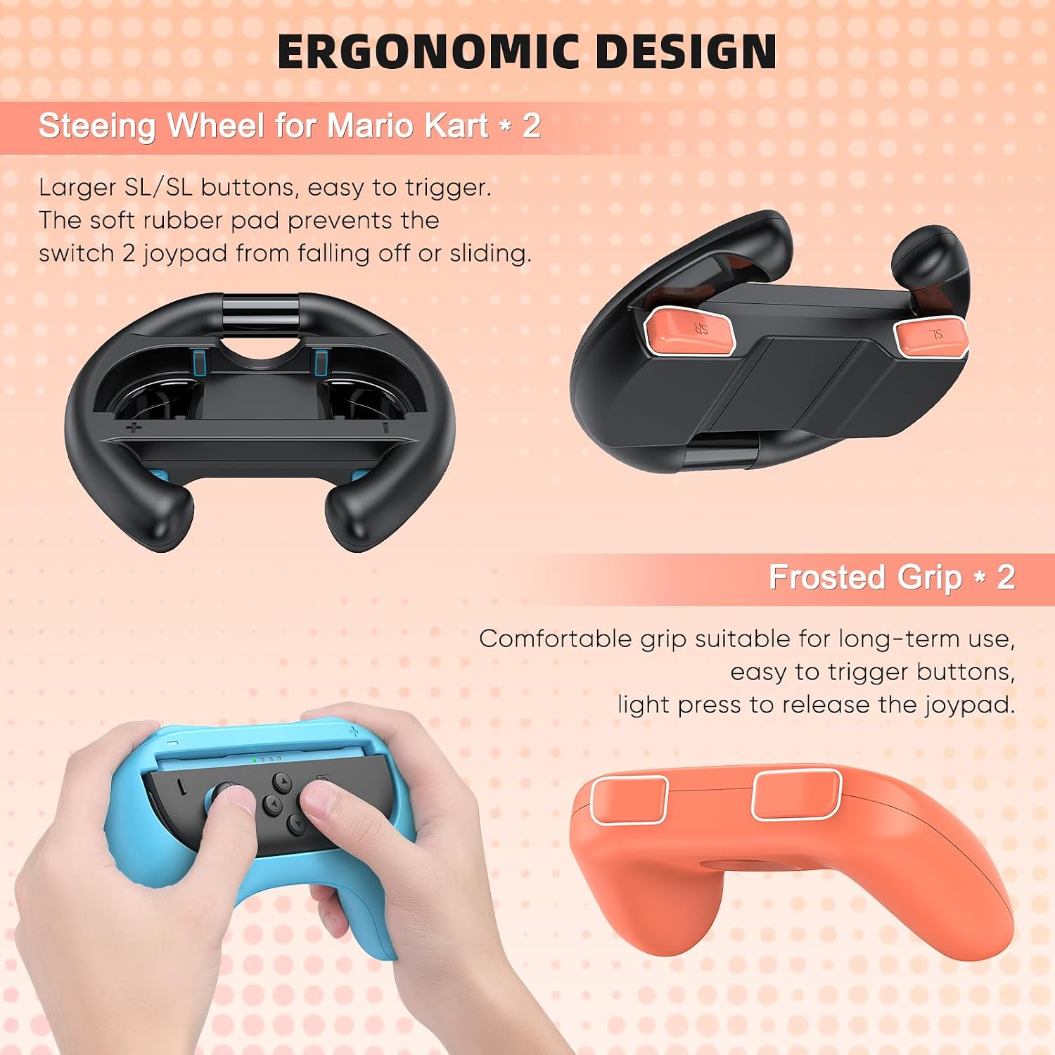 KIT DE ACCESORIOS 30 EN 1 PARA NINTENDO SWITCH 2 MENEEA NEGRO - 5