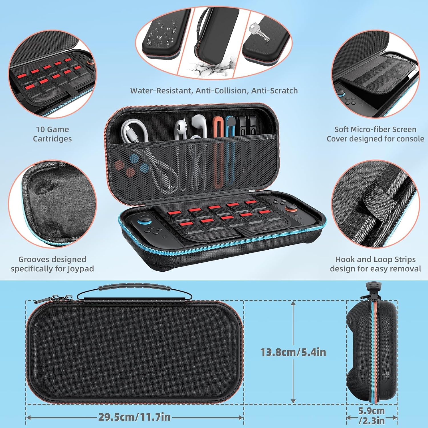 KIT DE ACCESORIOS MENEEA 20 EN 1 PARA NINTENDO SWITCH 2 NEGRO - 3