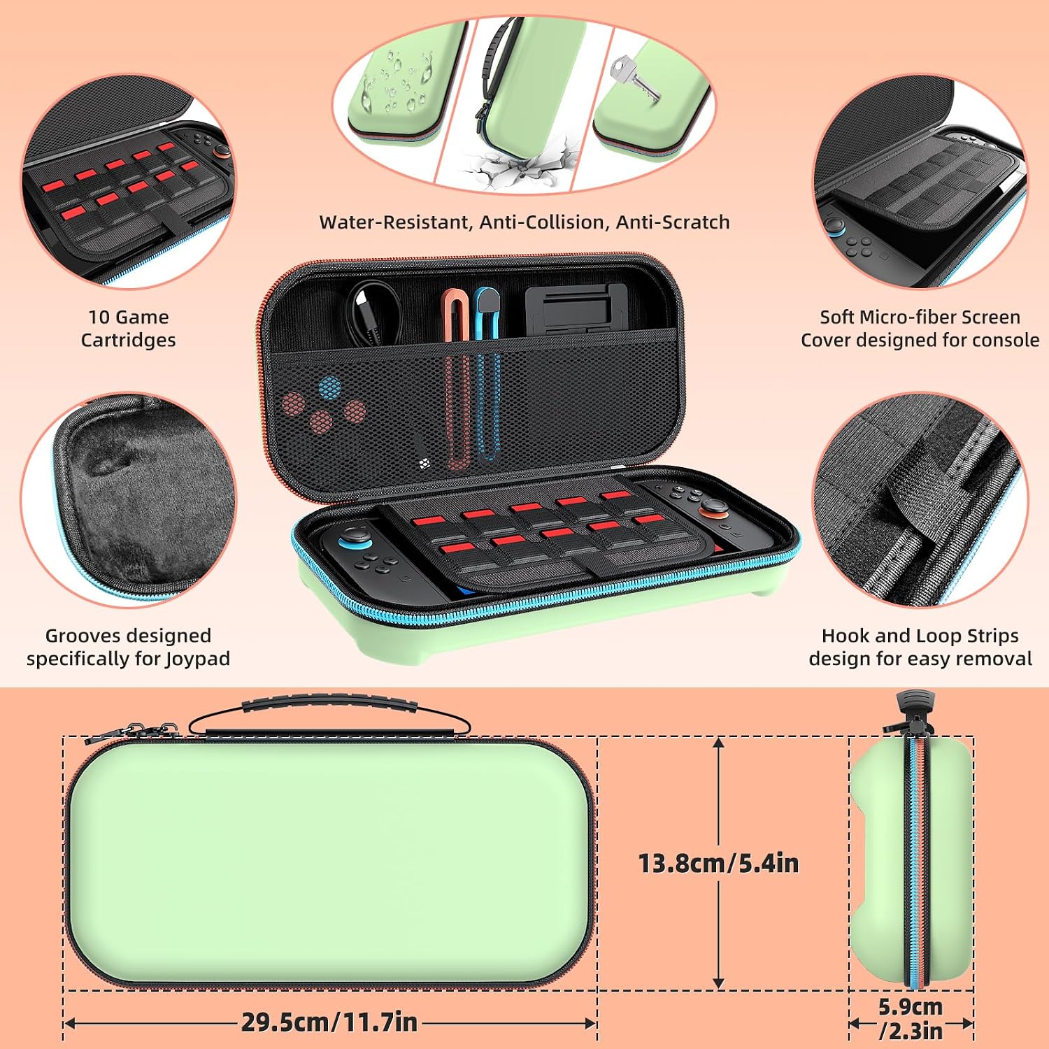 KIT DE ACCESORIOS 30 EN 1 PARA NINTENDO SWITCH 2 MENEEA VERDE - 3