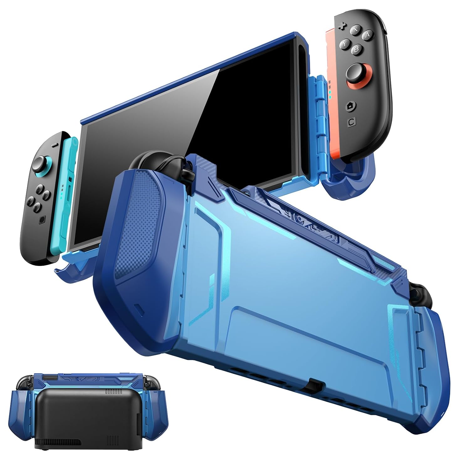 FUNDA PROTECTORA MUMBA BLADE SERIES PARA NINTENDO SWITCH 2 AZUL - 1