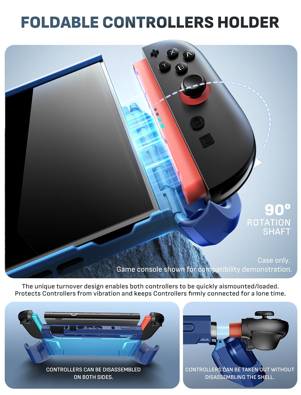 FUNDA PROTECTORA MUMBA BLADE SERIES PARA NINTENDO SWITCH 2 AZUL - 5