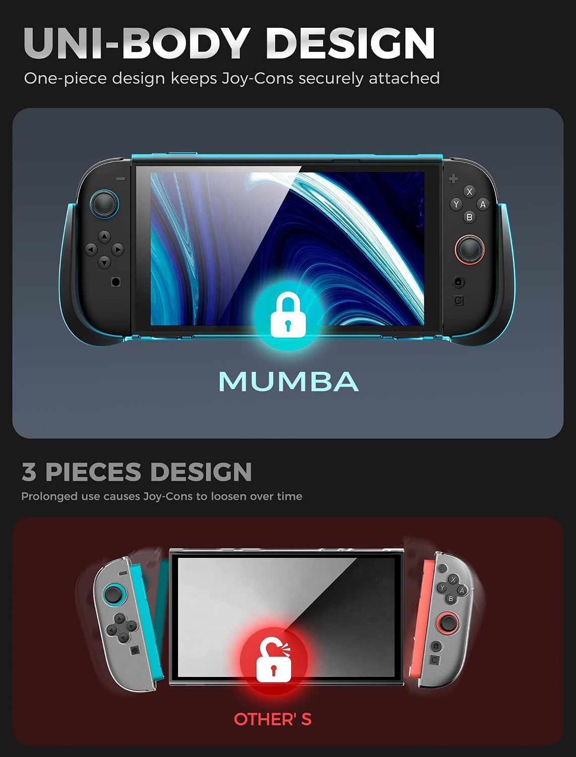 FUNDA MUMBA TITAN PARA NINTENDO SWITCH 2 CON SOPORTE Y 7 RANURAS PARA TARJETAS COLOR DESIERTO - 3