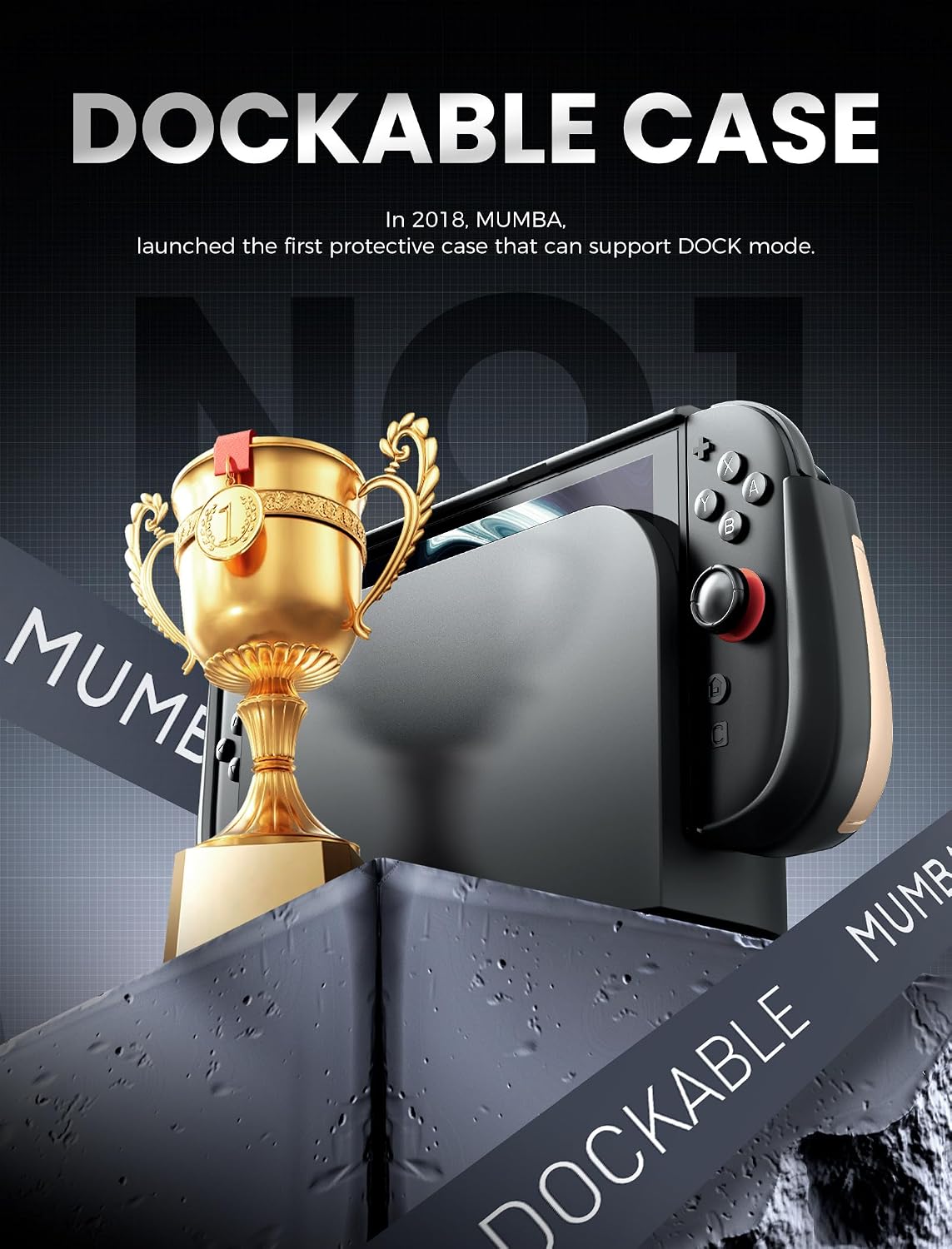 FUNDA MUMBA TITAN PARA NINTENDO SWITCH 2 CON SOPORTE Y 7 RANURAS PARA TARJETAS COLOR DESIERTO - 5