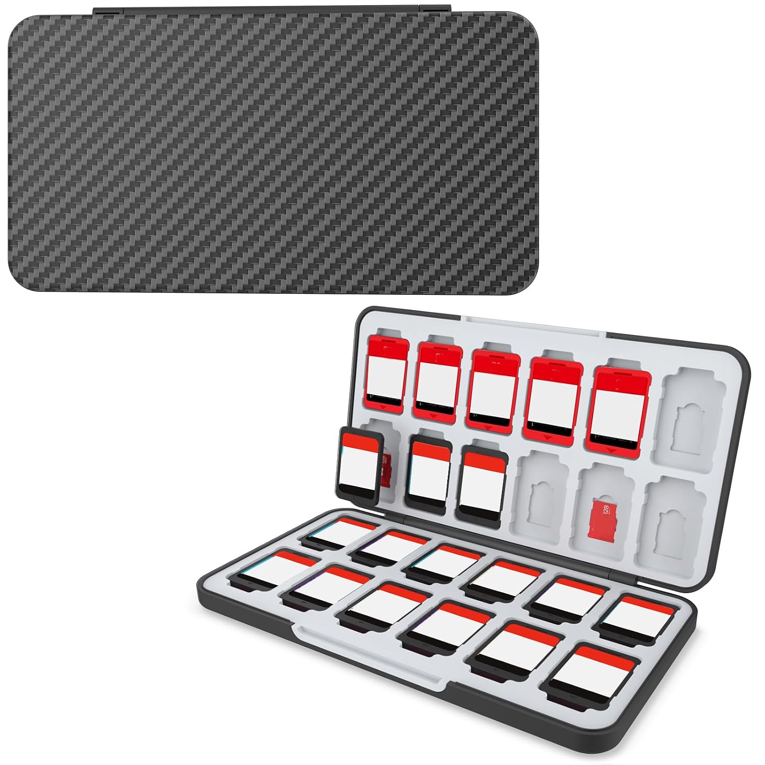 ESTUCHE PARA JUEGOS HEIYING SWITCH CON 48 RANURAS PARA NINTENDO SWITCH 2 / OLED - 1