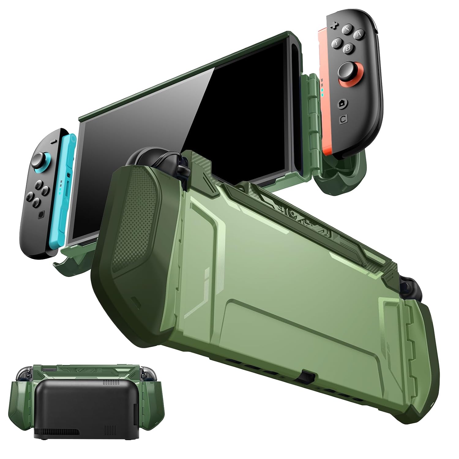 FUNDA PROTECTORA MUMBA BLADE SERIES PARA NINTENDO SWITCH 2 COLOR ACEITUNA - 1