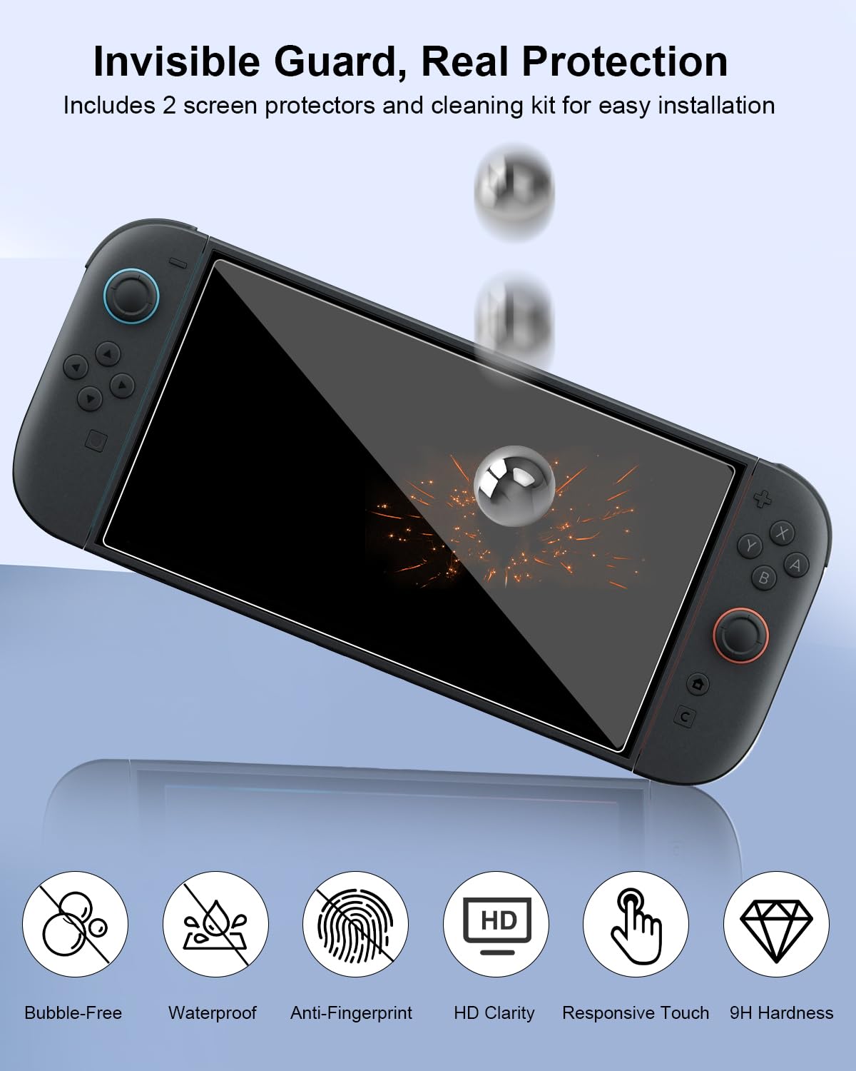 ESTUCHE PARA NINTENDO SWITCH BOCACUE 9 EN 1 GRIS - 5