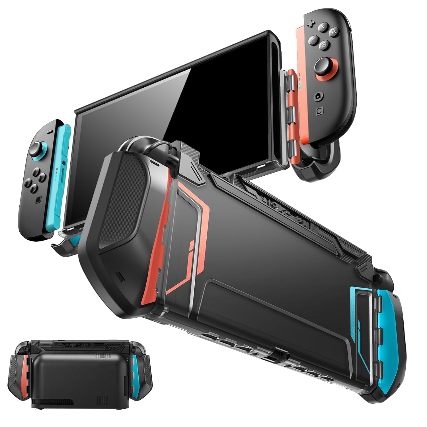 FUNDA PROTECTORA MUMBA BLADE SERIES PARA NINTENDO SWITCH 2 AZUL/ROJO - 1