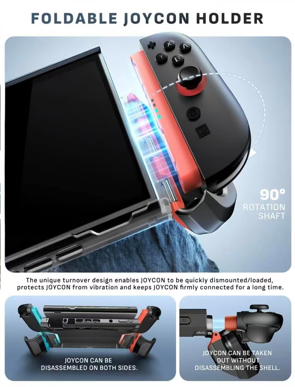 FUNDA PROTECTORA MUMBA BLADE SERIES PARA NINTENDO SWITCH 2 AZUL/ROJO - 5