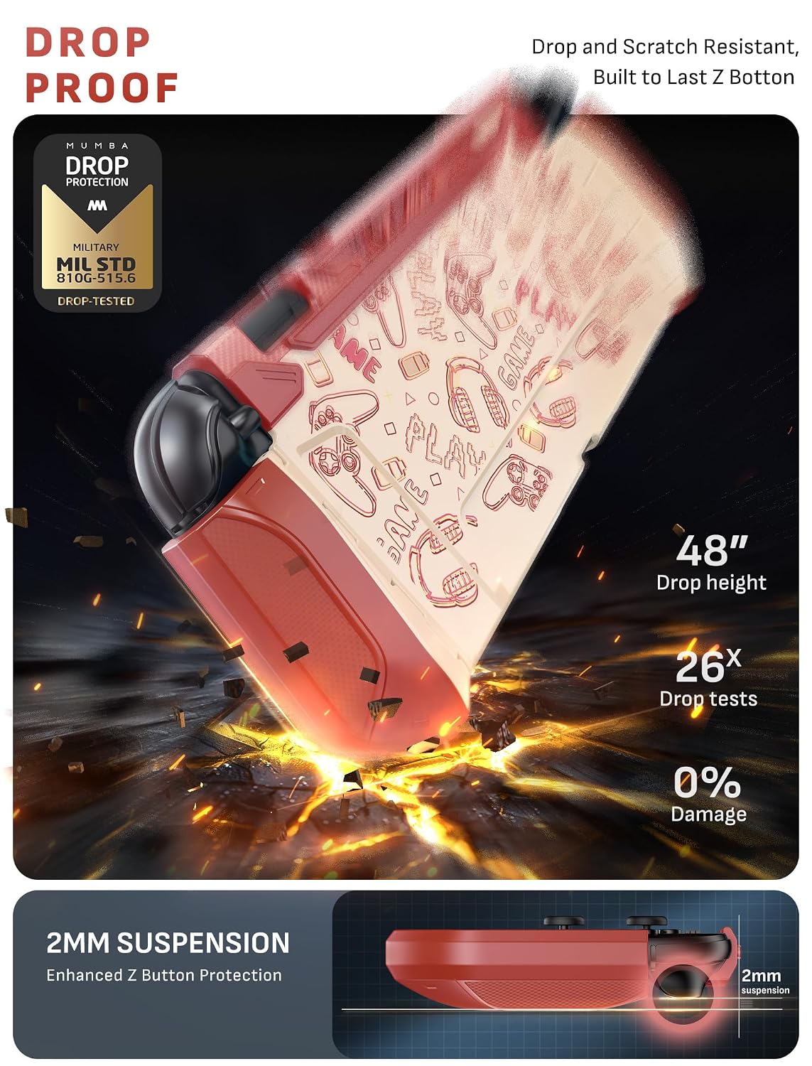 FUNDA PROTECTORA MUMBA BLADE SERIES PARA NINTENDO SWITCH 2 MIXTAPE - 2