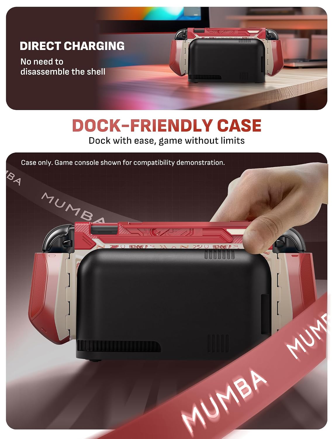 FUNDA PROTECTORA MUMBA BLADE SERIES PARA NINTENDO SWITCH 2 MIXTAPE - 3