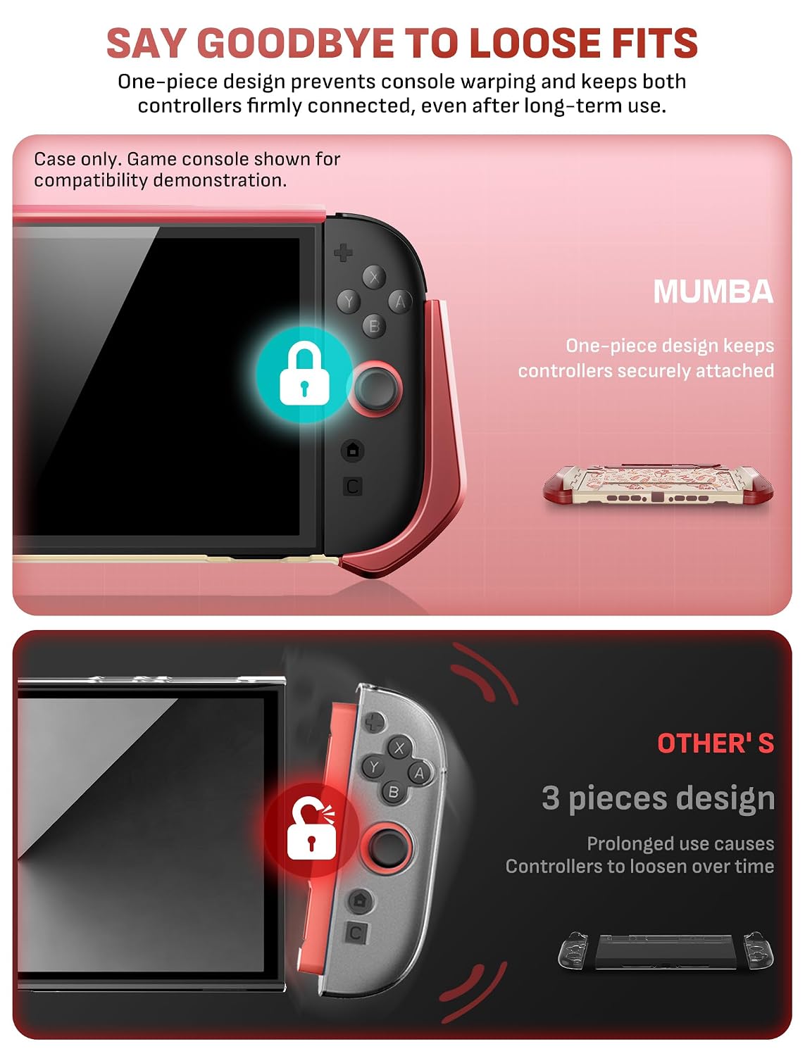 FUNDA PROTECTORA MUMBA BLADE SERIES PARA NINTENDO SWITCH 2 MIXTAPE - 4